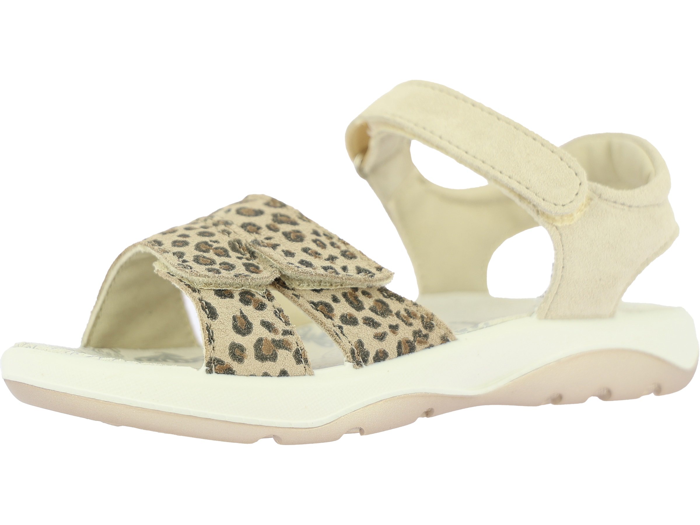 Image of Lurchi Sandale "Fiori" Klettschuh mit Leo-Muster, Grössenschablone zum Download