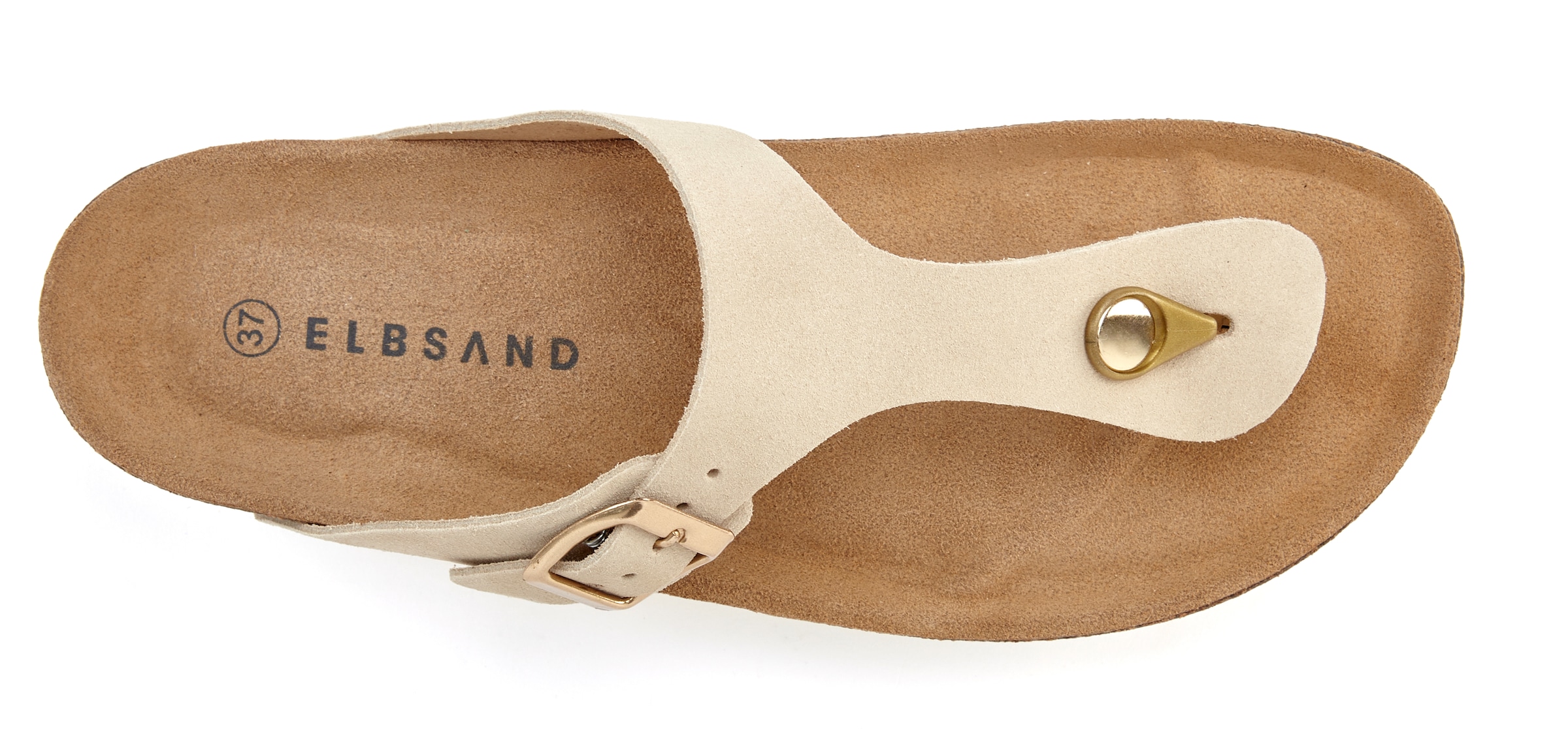 Elbsand Pantolette »Mule, Sandale, offener Schuh,«, aus hochwertigem Leder mit Komfortkorkfussbett, Unisex