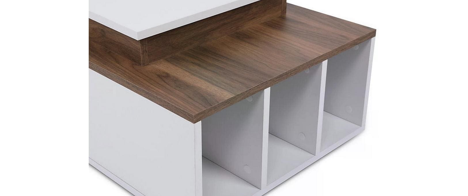 WOODY FASHION Beistelltisch »Kolarado 90 x 37,4 x 60 cm, Nature/Weiss«
