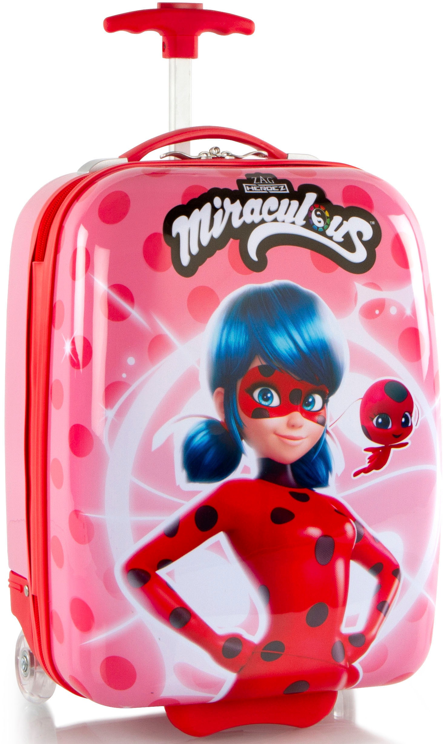 Image of Heys Kinderkoffer "Miraculous Lady Bug rosa, 46 cm" 26 l 2 Rollen Heys Kindertrolley Handgepäck-Koffer