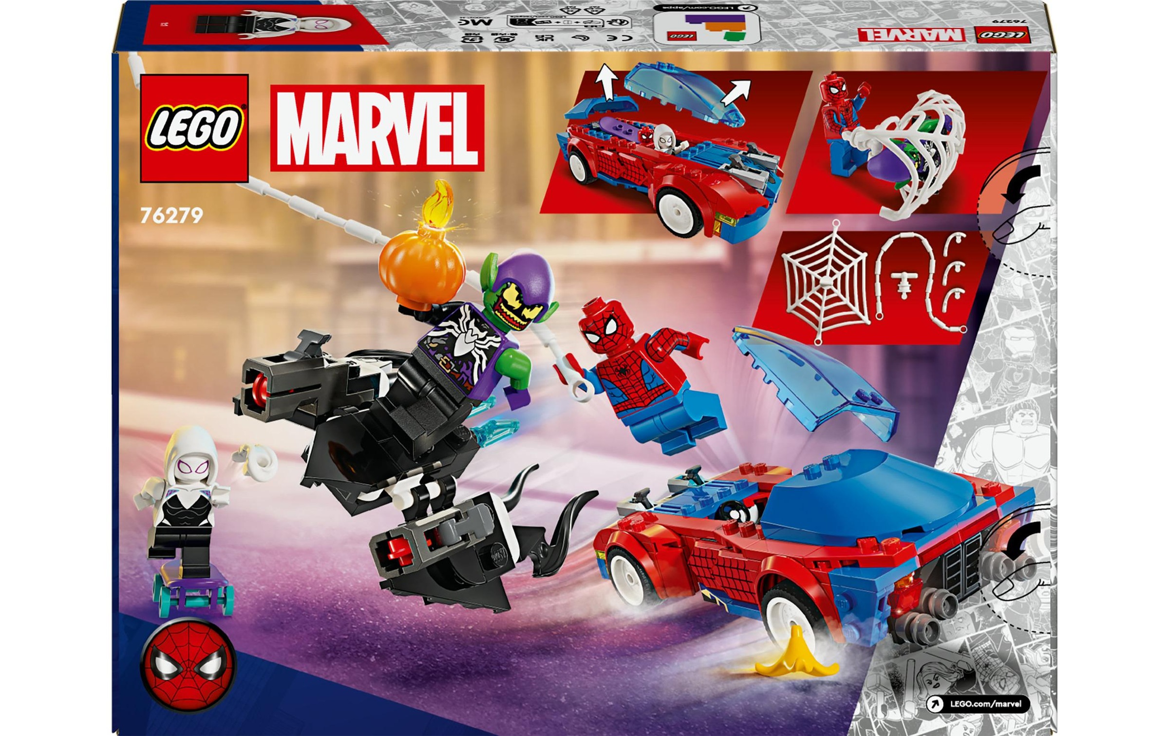 LEGO® Spielbausteine »Spider-Mans Rennauto & Venom Green Goblin 76279«