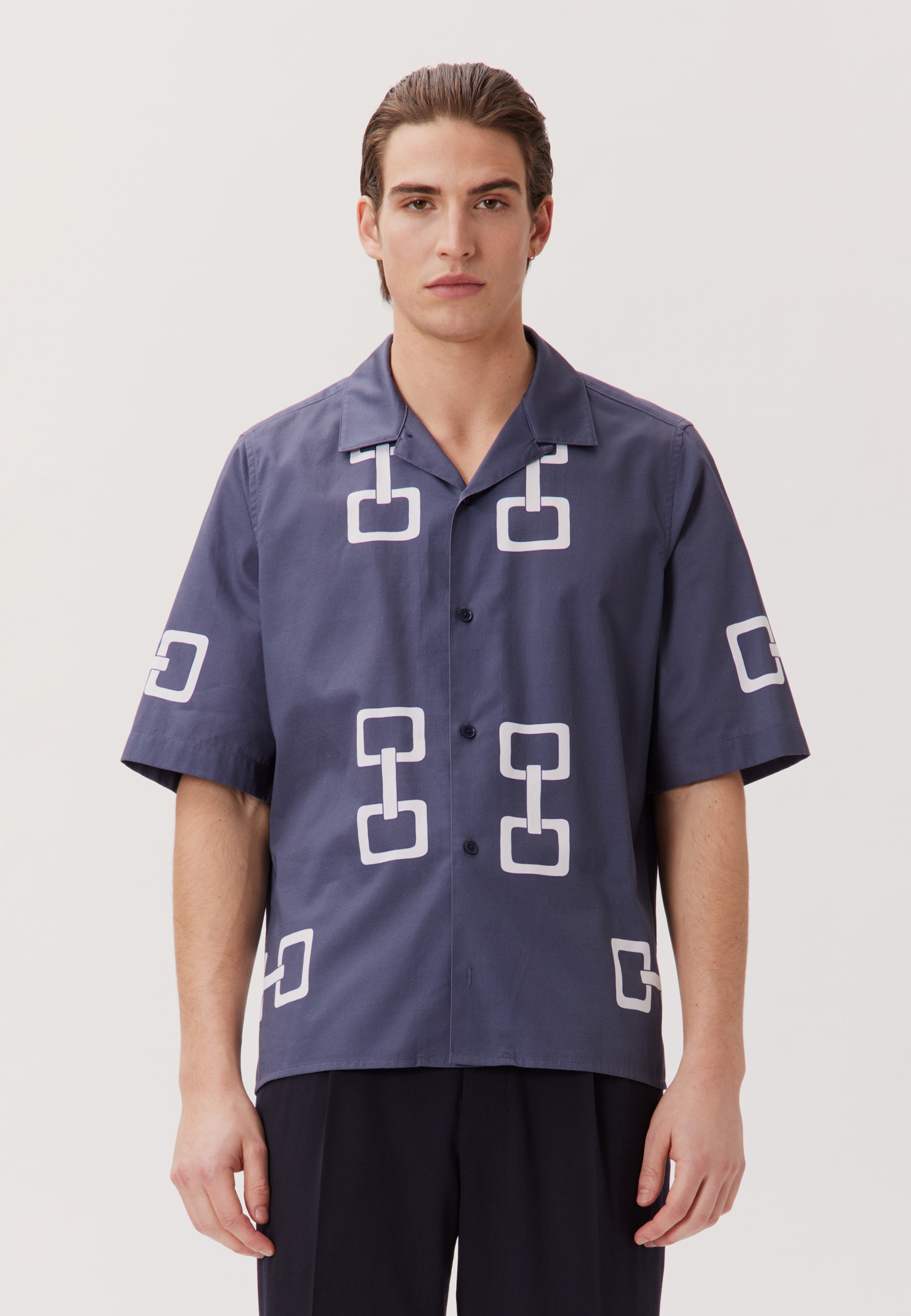 studio seidensticker Businesshemd »Studio« Regular 1/2 Reverskragen Druck