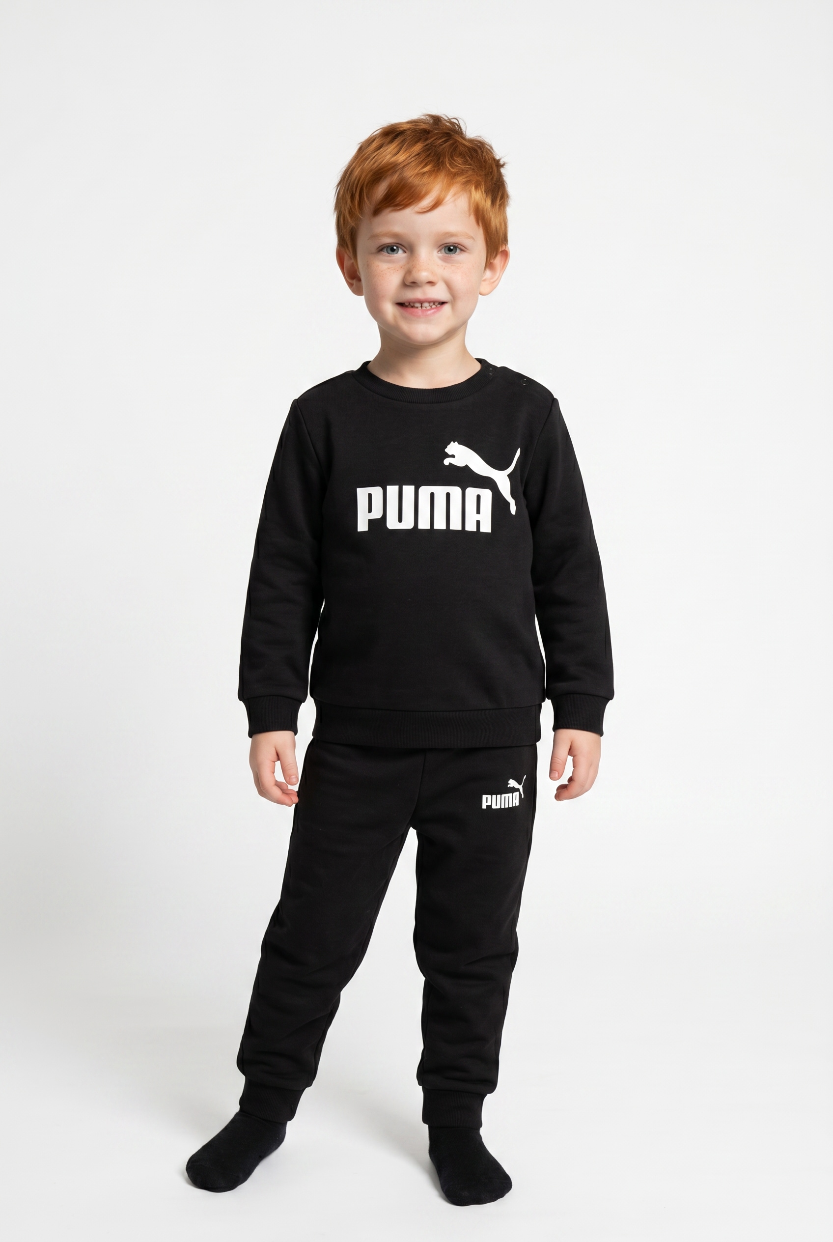 Image of PUMA Trainingsanzug "MINICATS ESS CREW SET FL INF" 2 Stk. aus kuscheligem Fleecestoff