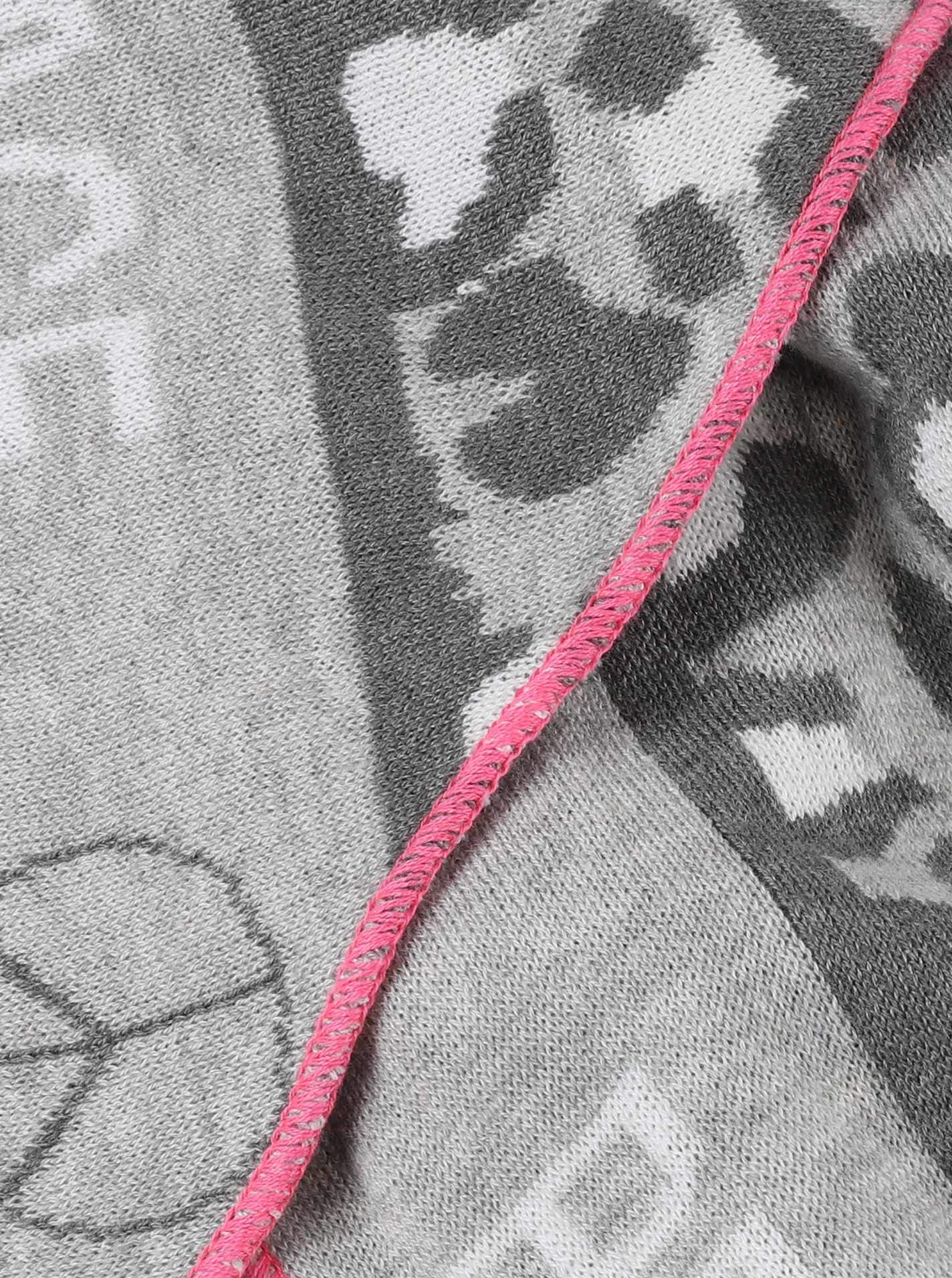 Zwillingsherz Dreieckstuch »"Peace"« Schriftzug und Leomuster, wärmend, Strick