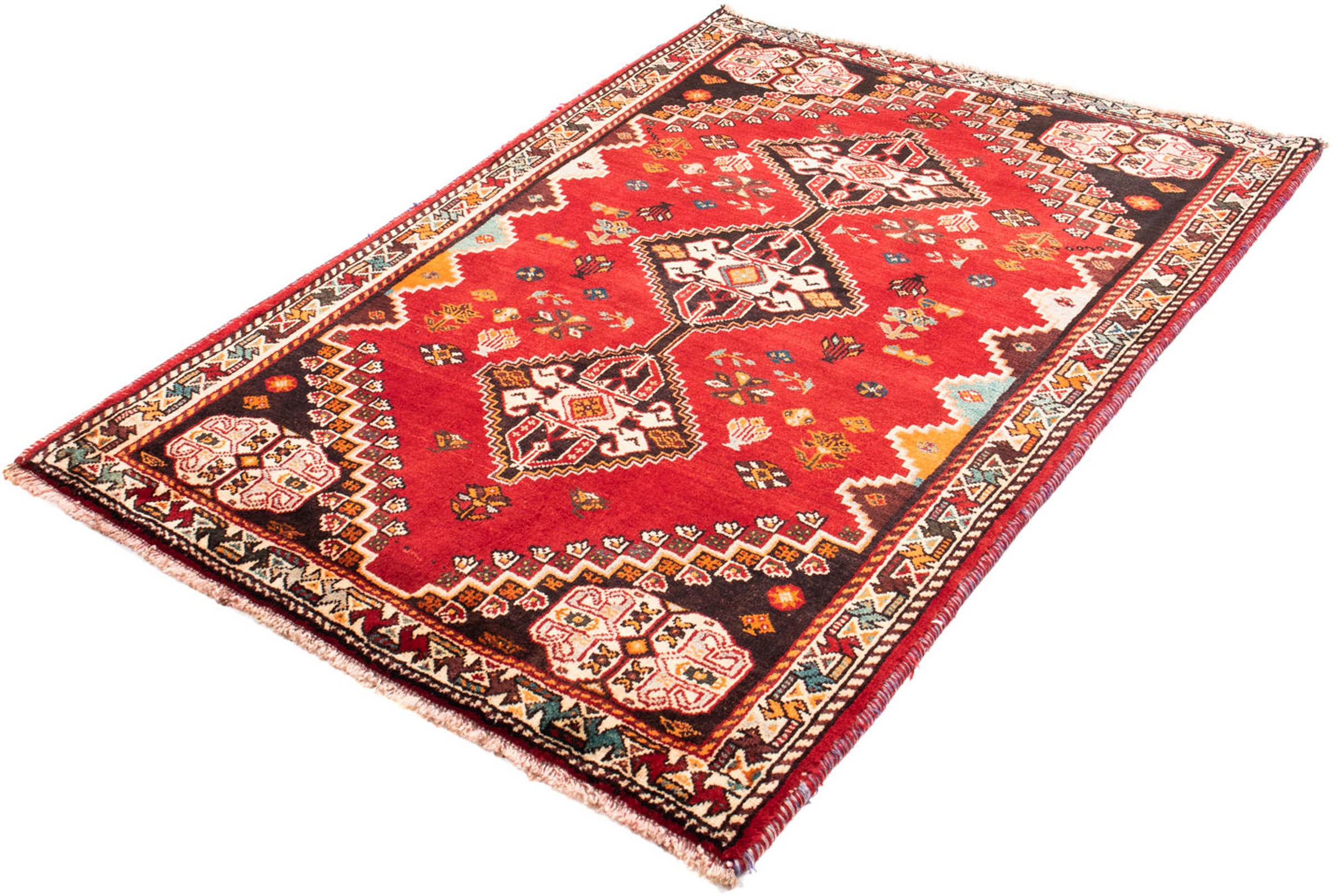 Image of morgenland Orientteppich »Perser - Nomadic - 167 x 115 cm - dunkelrot«, rechteckig, 10 mm Höhe, Wohnzimmer, Handgeknüpft, Einzelstück mit Zertifikat bei Ackermann Versand Schweiz