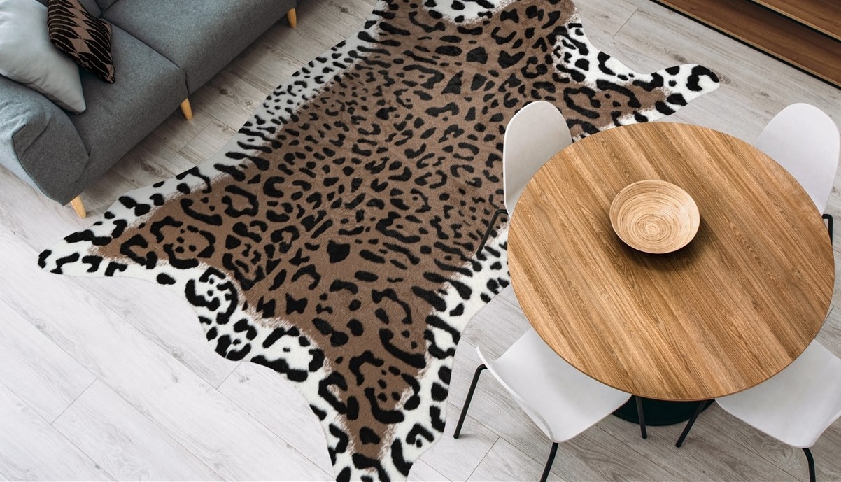 Image of calo-deluxe Teppich "Amun 303" fellförmig 19 mm Höhe Kunstfell, Wohnzimmer