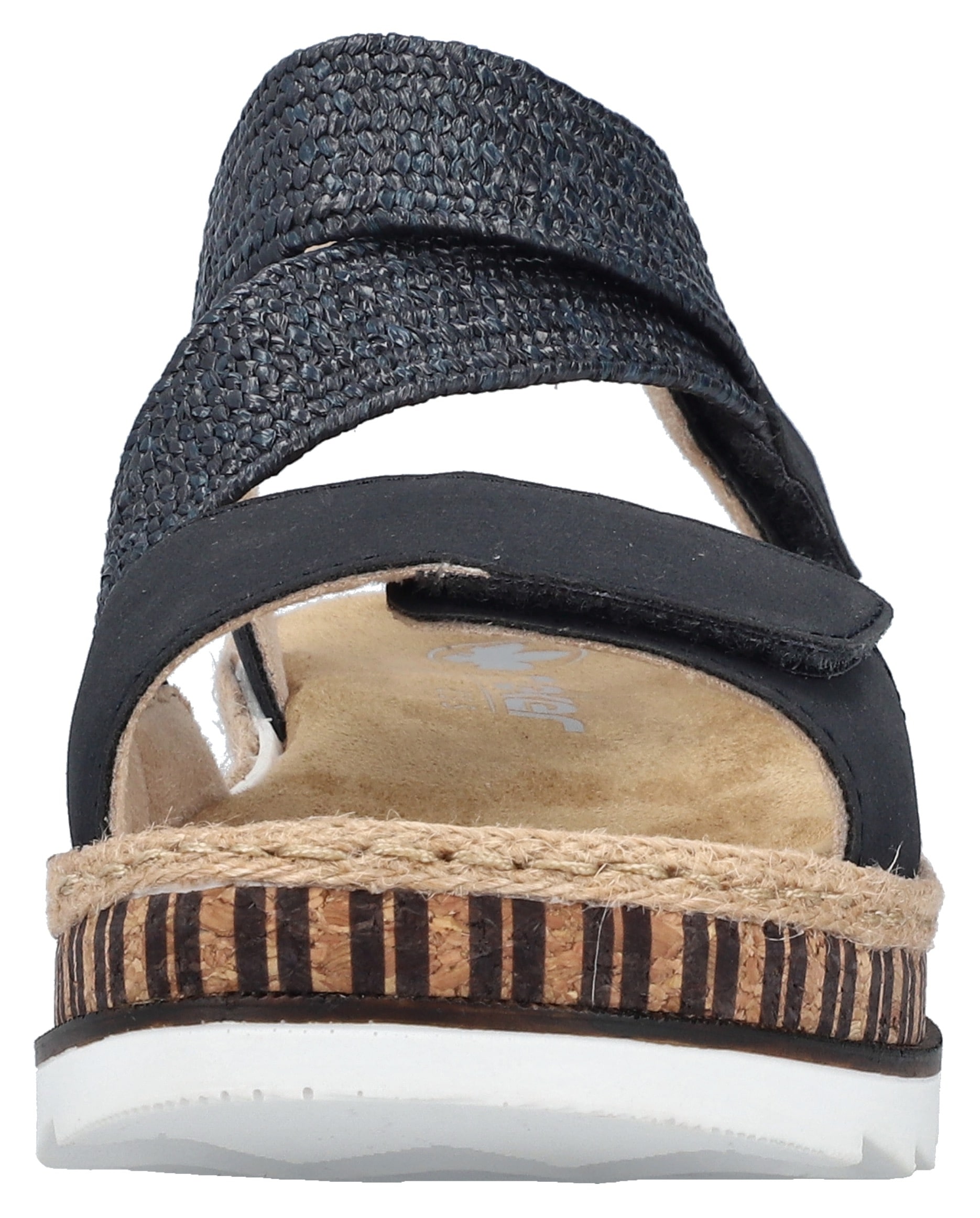 Rieker Sandales compensées  Riemchensandale, Sommerschuh, Urlaubschuh mit Klettriemchen