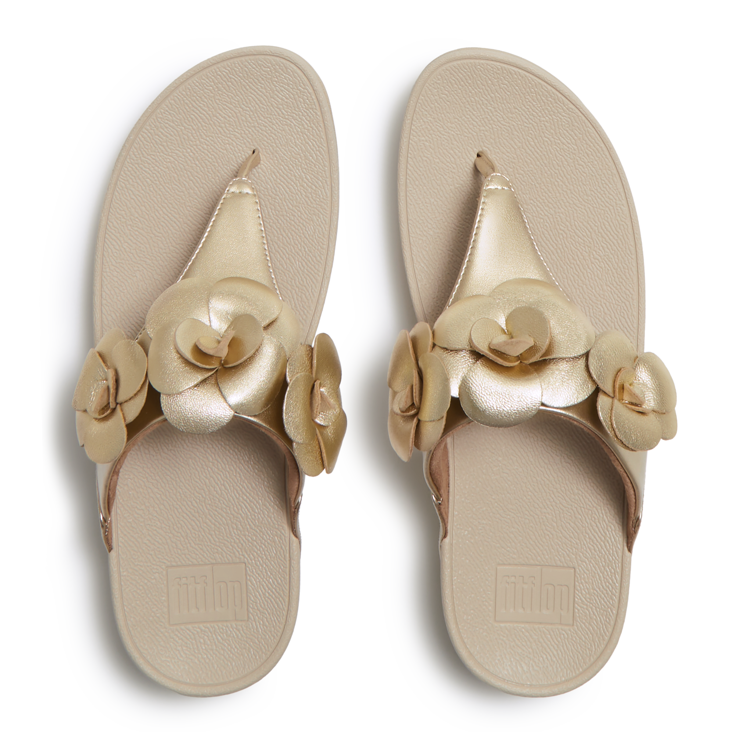 Fitflop Dianette »LULU FLOWER TOE-POST SANDALS«  Compensé, tongs, chaussure d'été avec décoration florale tendance