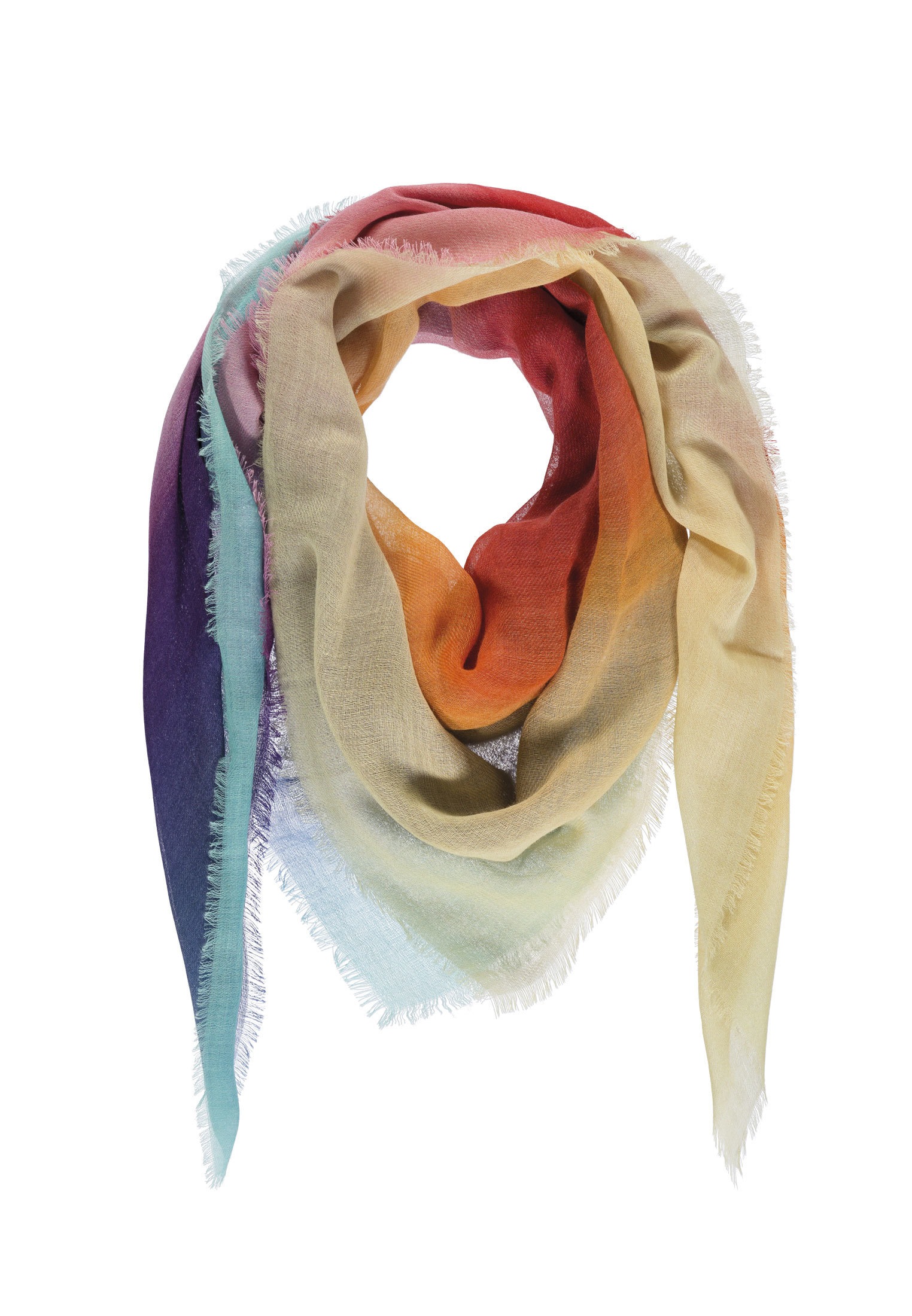 Schal aus Wolle bunt
