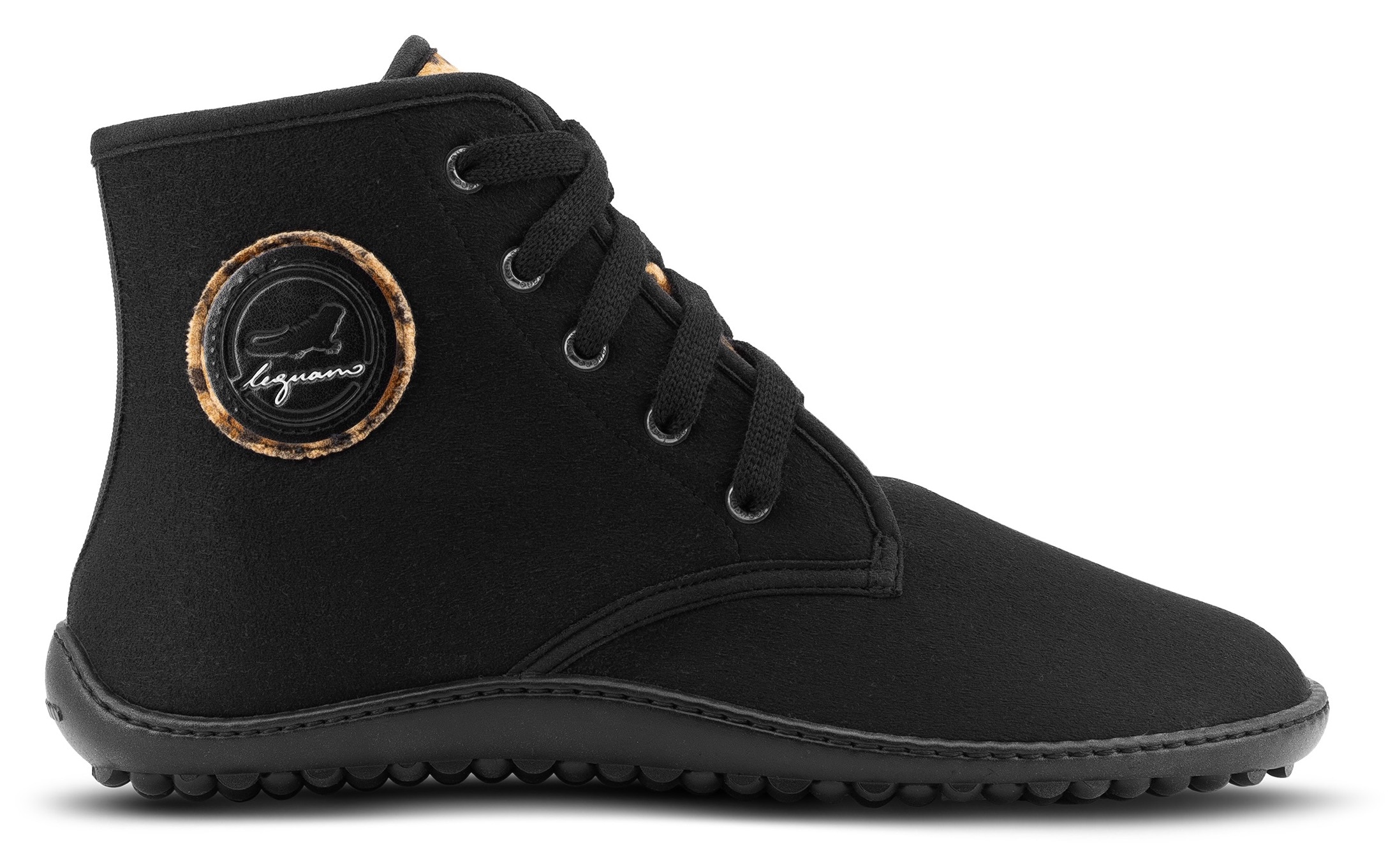 Leguano Chaussures pieds nus »CHESTER«  , Schnürboots, Sneaker mit Leomuster an der Schuhzunge