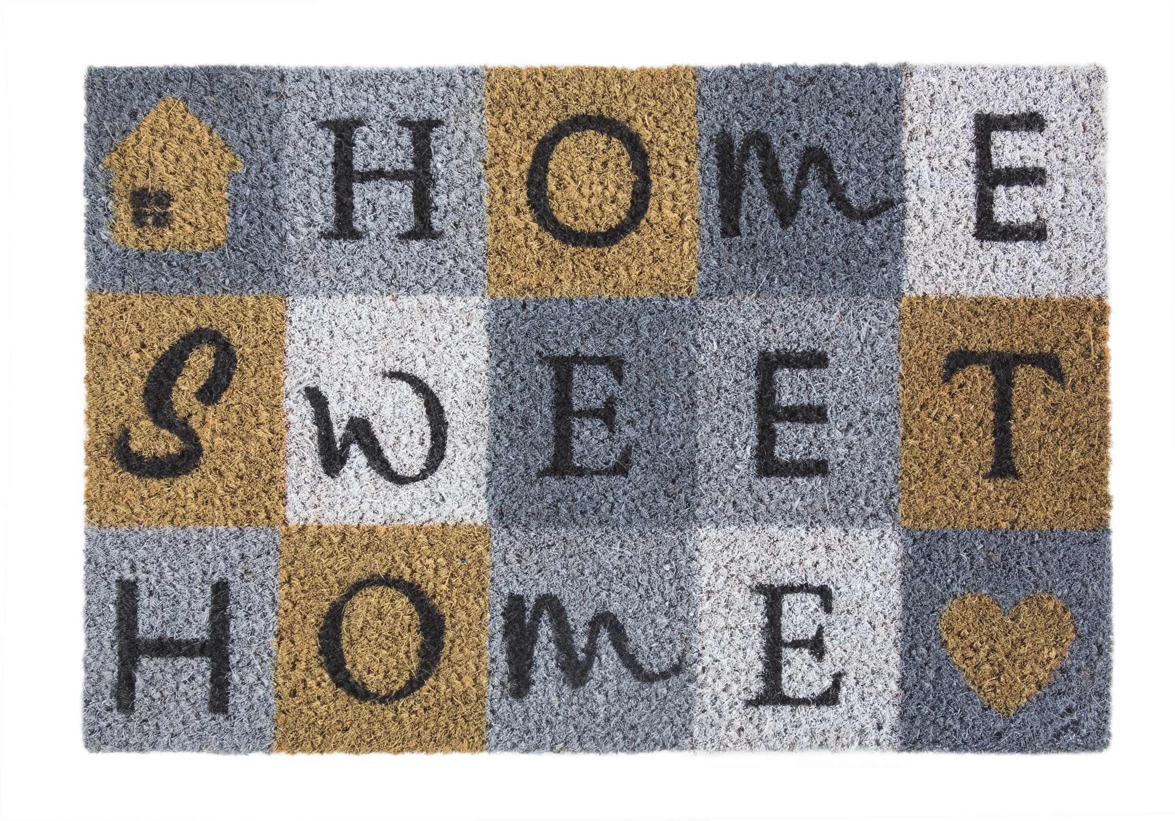 Image of Andiamo Fussmatte "Kokos Home" rechteckig 17 mm Höhe Schmutzfangmatte, mit Spruch, In- und Outdoor geeignet