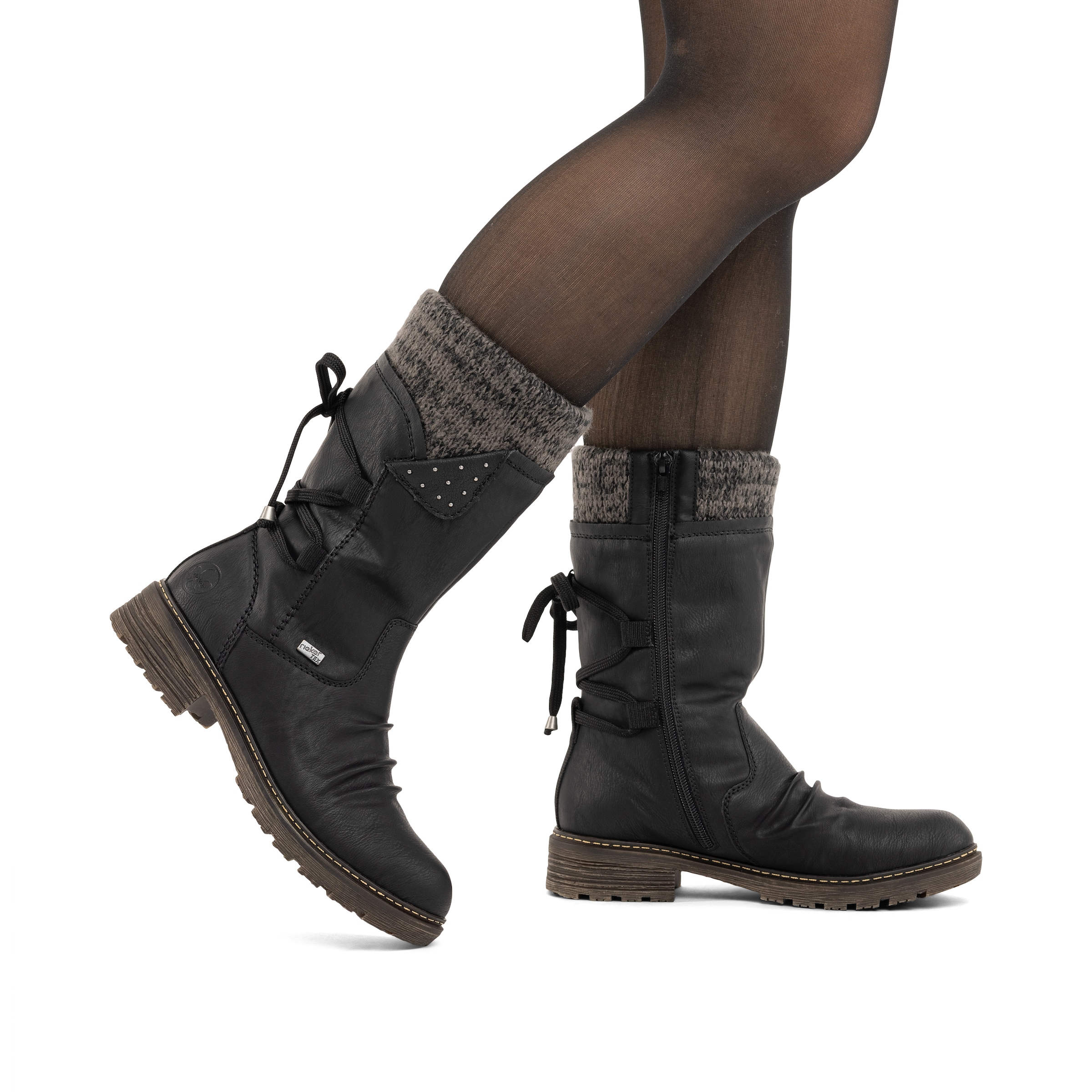 Rieker Winterstiefel  , Winterboots, Profilsohle, Warmfutter, mit Rieker-TEX