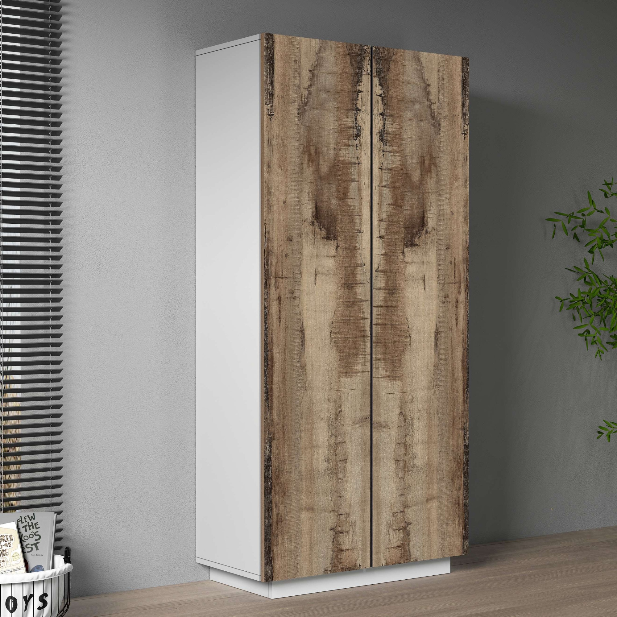Home affaire Armoire de classement »Coro, Mehrzweckschrank, Büroschrank mit 2 Türen« & verstellbare Einlegeböden, Höhe 86 oder 166 cm, Made in Italy