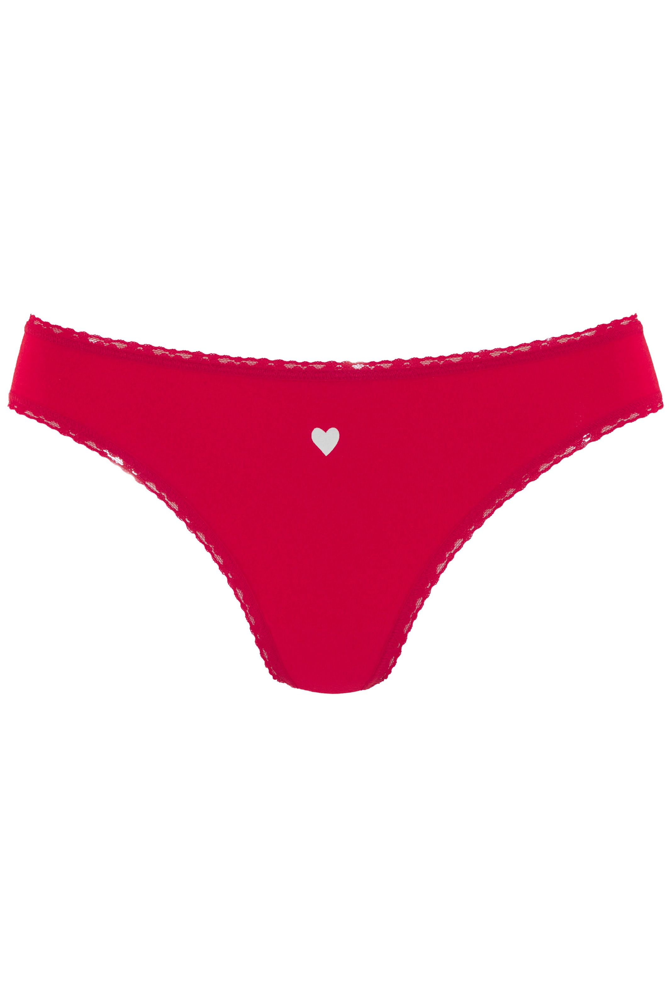 LASCANA String, (5er-Pack), mit süssen Herzchen-Prints und aus elastischer Baumwoll-Qualität