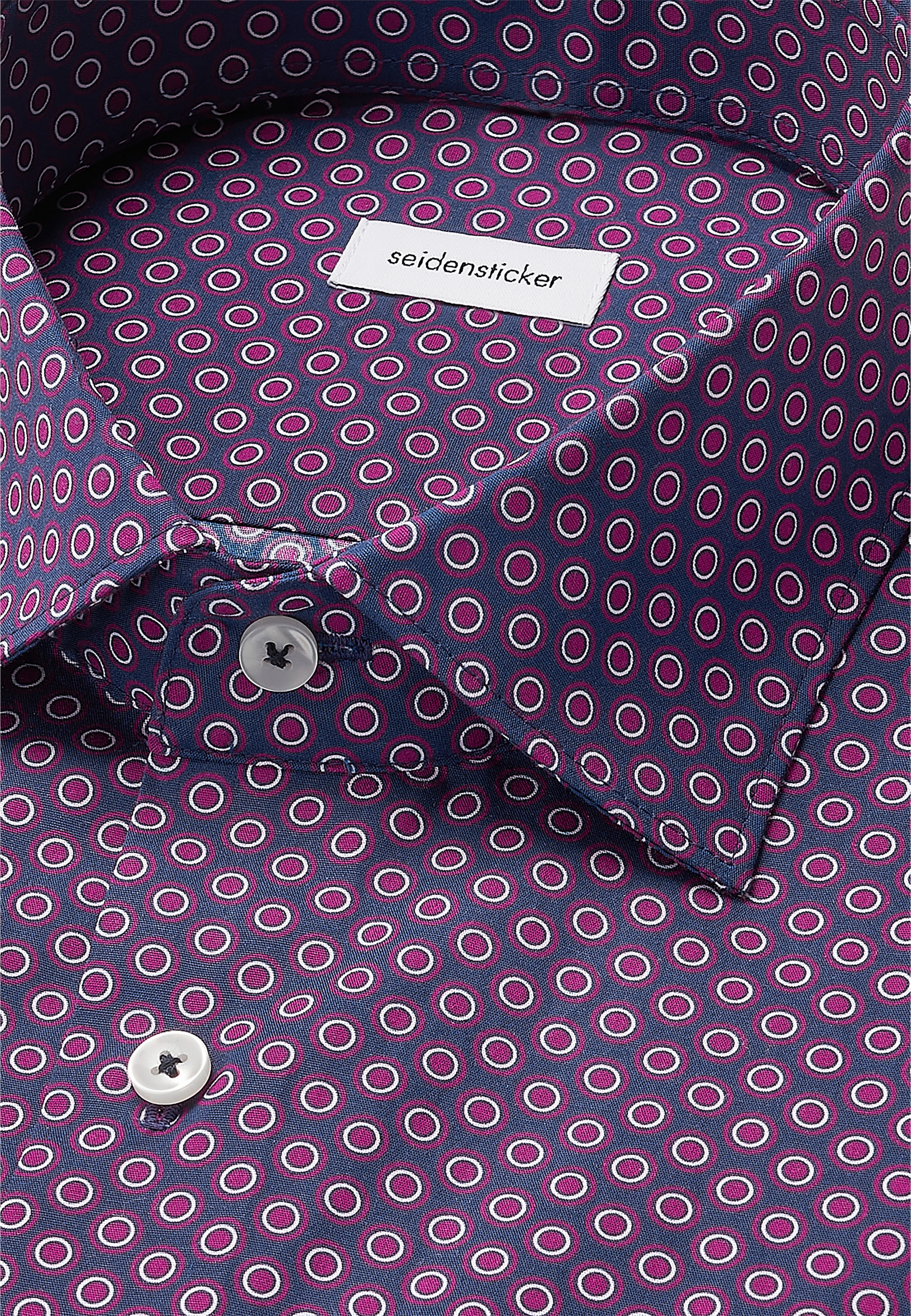 seidensticker Chemise d'affaires »Schwarze Rose« Regular 1/1 Kentkragen Druck