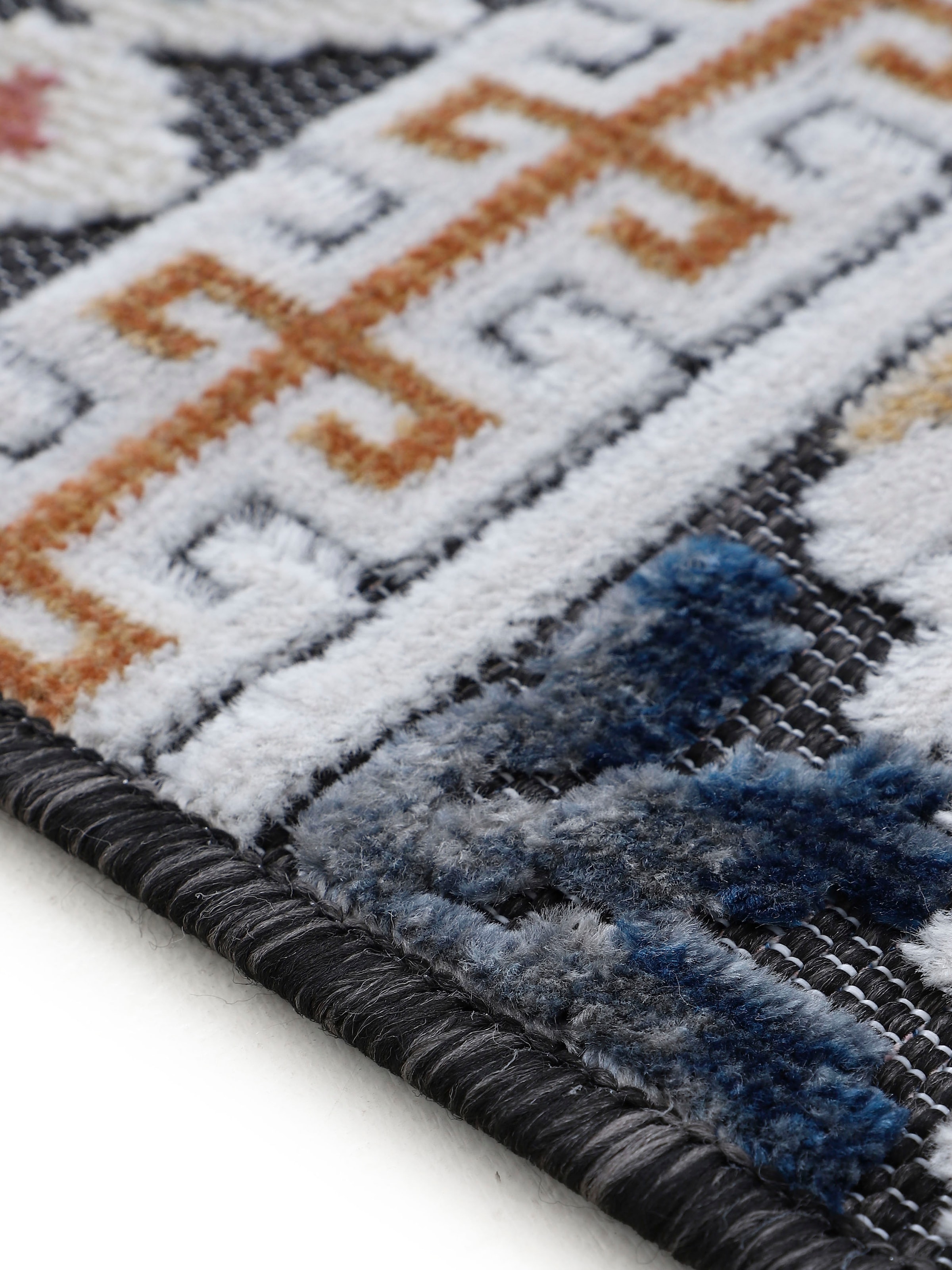 carpetfine Teppich »Deja 103« rechteckig 4 mm Höhe robustes Flachgewebe, Floral, In- und Outdoor, Läufer