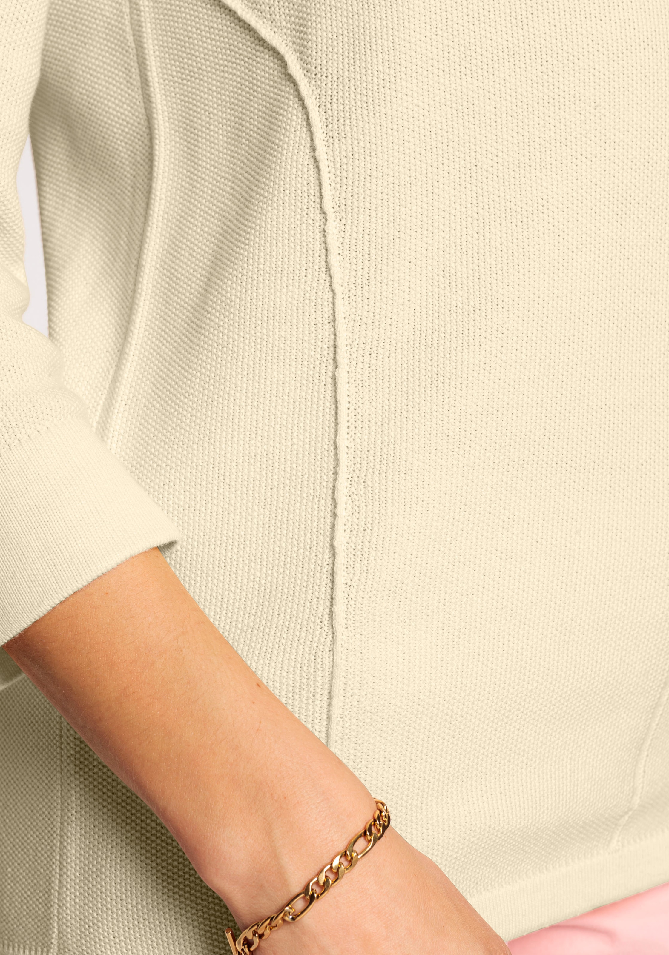Boysen's 3/4 Arm-Pullover, aus sommerlich leichtem "Perlen-"Strick - NEUE KOLLEKTION
