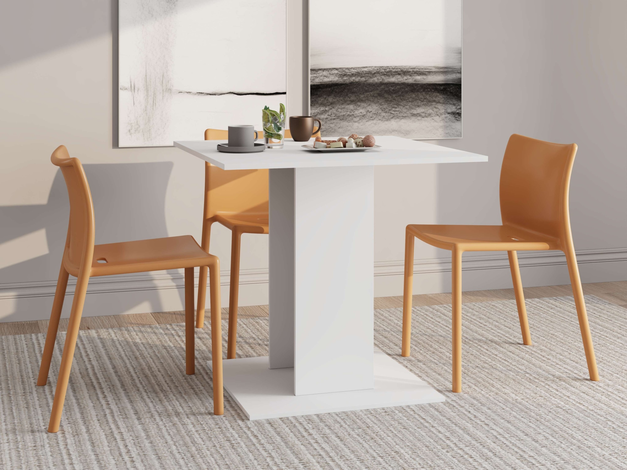 Home affaire Esstisch »Capua, Esstisch, Küchentisch, Bistrotisch, Speisetisch« Leicht zu bewegen,  ideal für kleine Räume, Masse: 80 x 80 cm