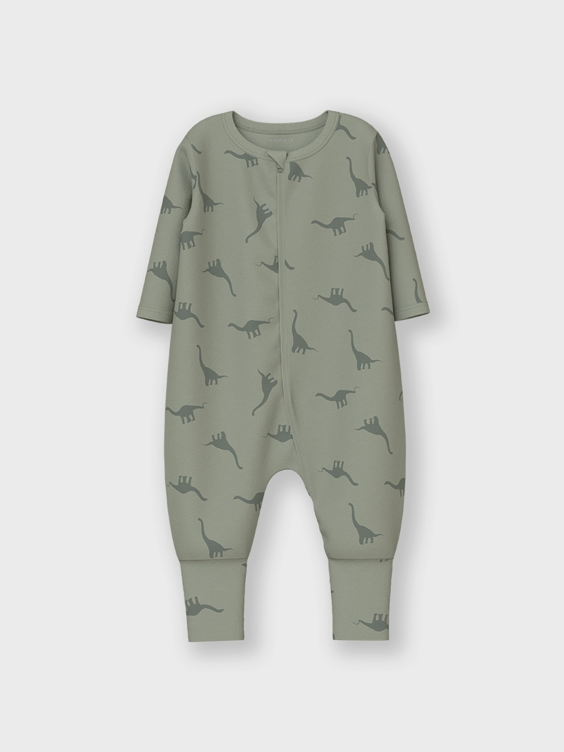 Name It Schlafanzug »NBMNIGHTSUIT 2P ZIP FF GREEN DINO NOOS«, (Packung, 2 tlg.)