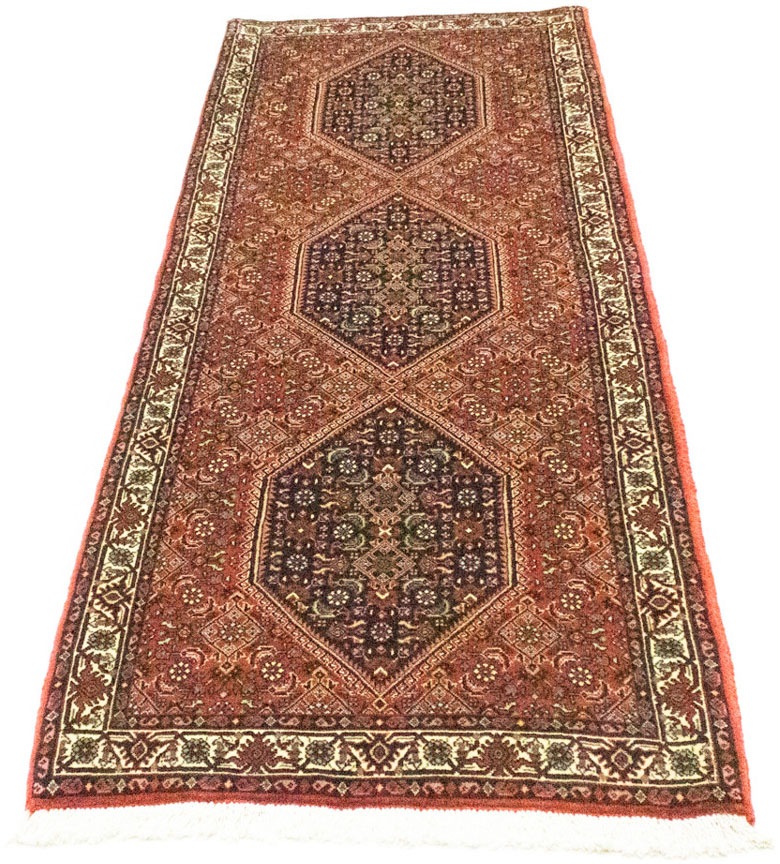 Image of morgenland Hochflor-Läufer »Bidjar Geometrisch Rosso 198 x 74 cm«, rechteckig, 1,5 mm Höhe, Unikat mit Zertifikat bei Ackermann Versand Schweiz