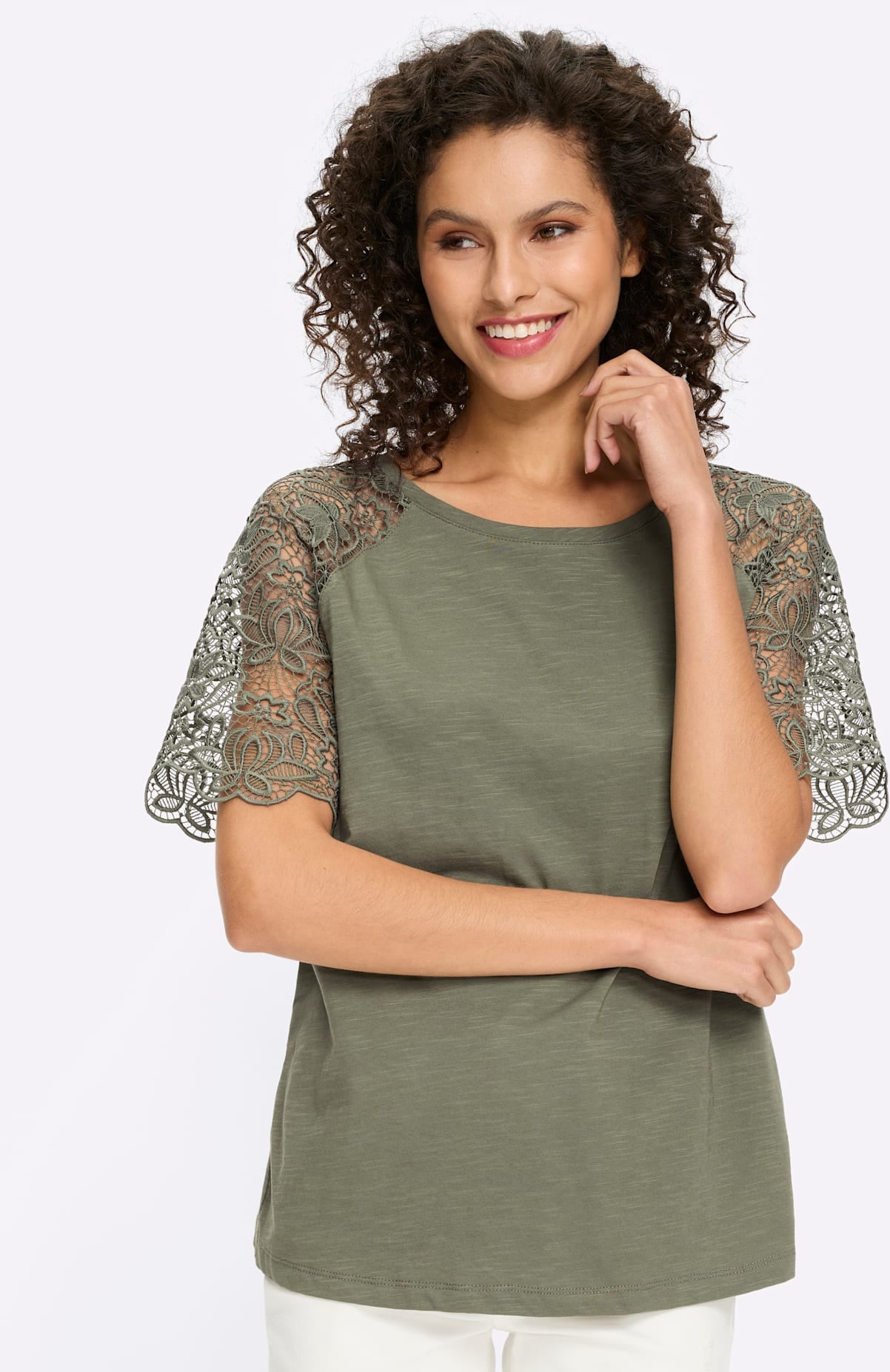 Image of heine Spitzenshirt "Shirt" 1 tlg.