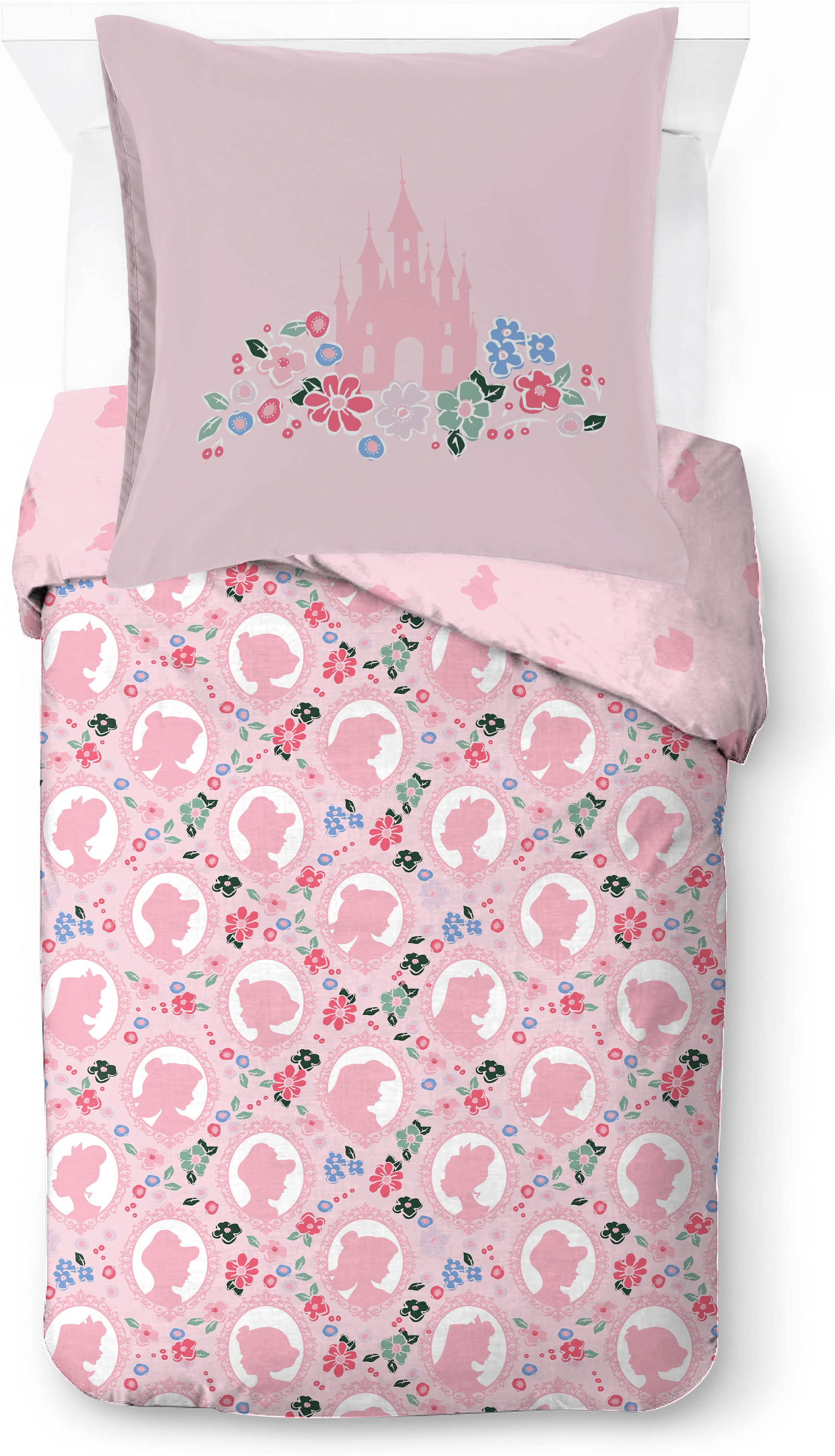 Image of Disney Kinderbettwäsche "Disney Princess Pink" 2 100% Baumwolle