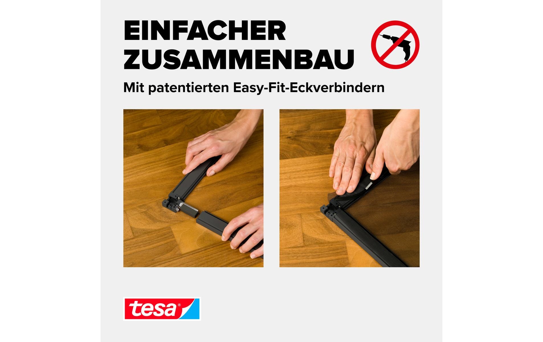 tesa Fliegengitter-Gewebe »Insektenschutz Alu Comfort Tür 1 x 2.2m«