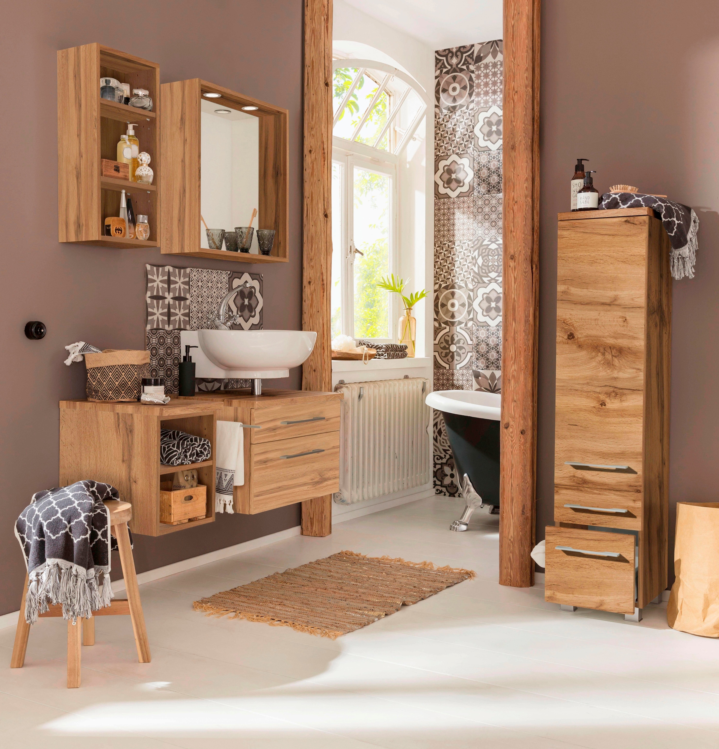 welltime Miroir de salle de bain »Davos« LED