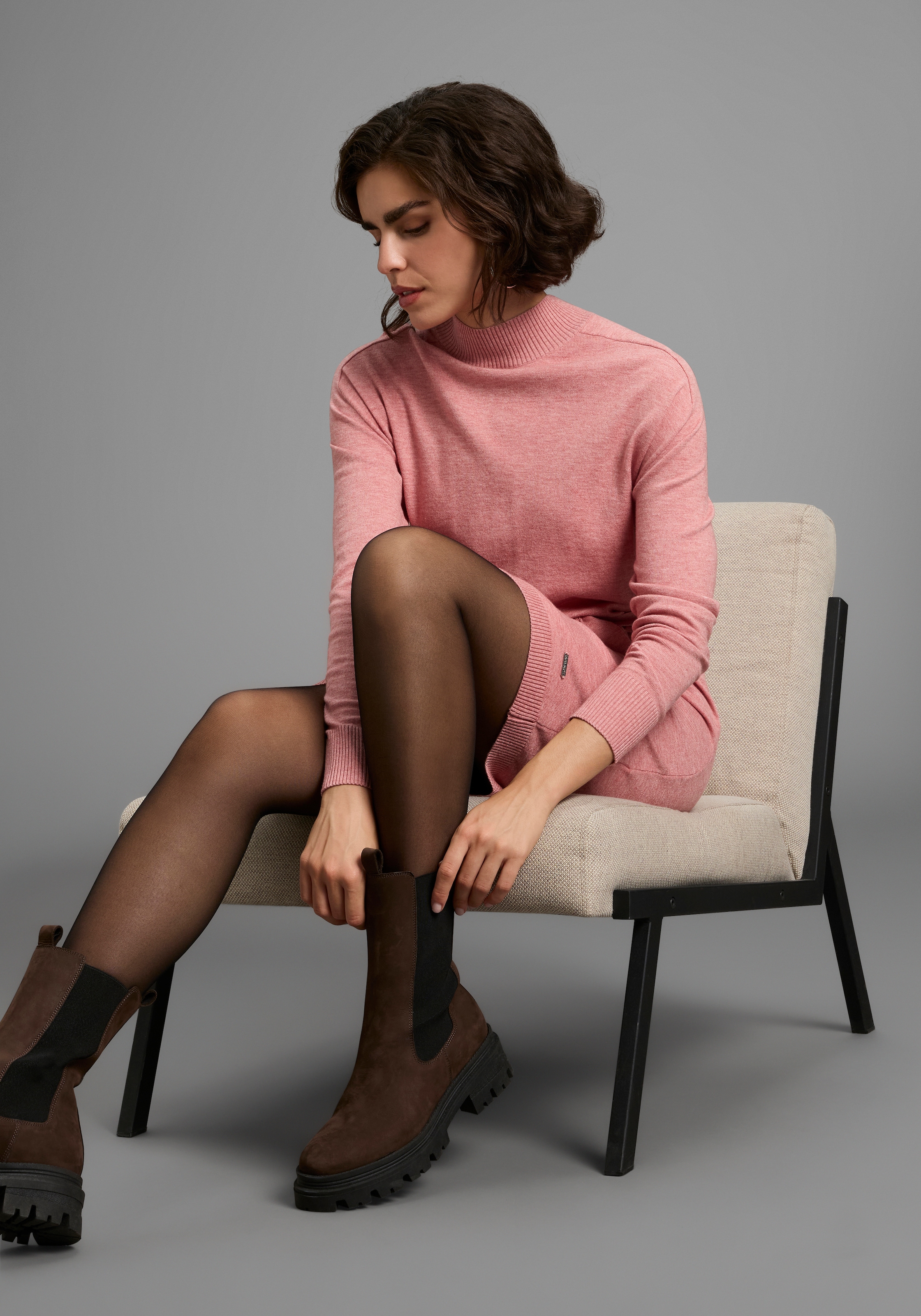 Laura Scott Strickkleid, mit Gürtel