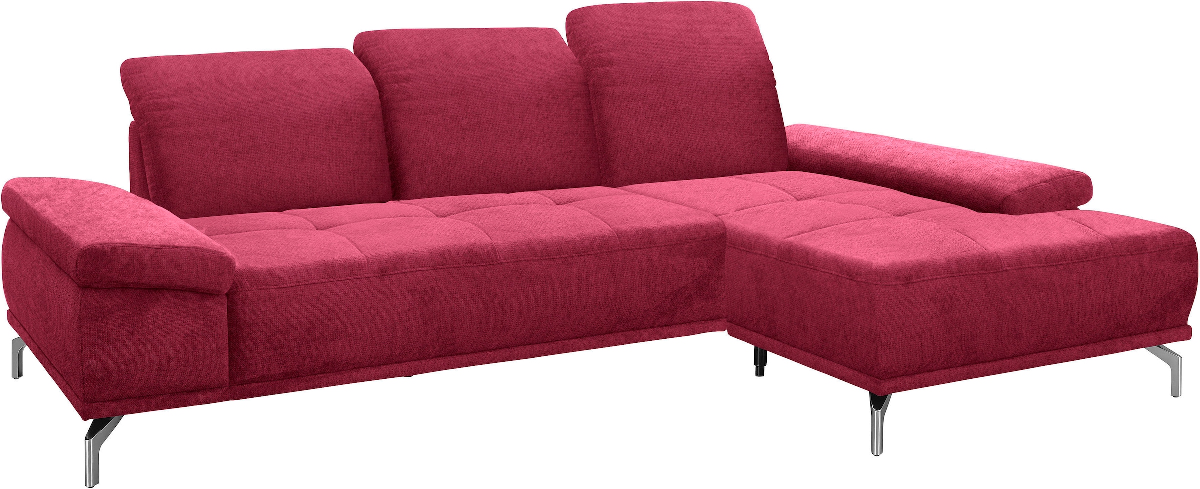 GOODproduct Canapé d'angle »Caluna« incl. réglage de la profondeur d'assise, avec réglage tête et accoudoirs en option