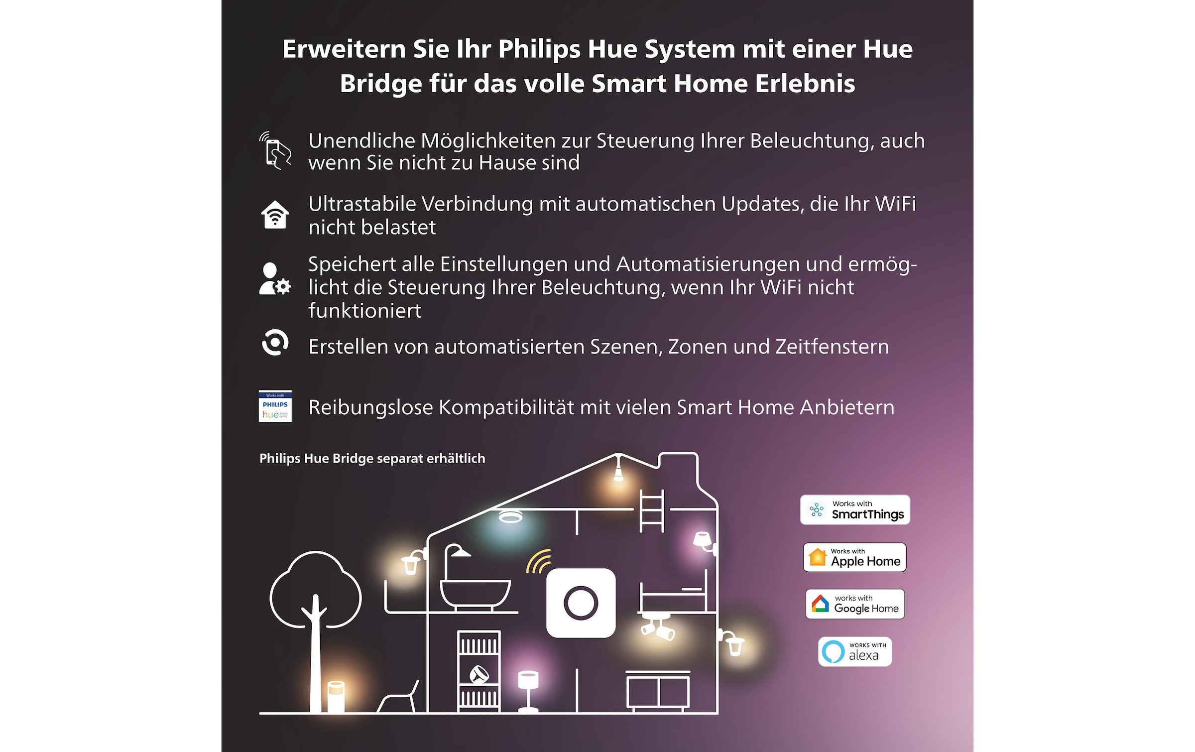 Philips Hue LED-Lichterkette »Hue Festavia, 40 m, 500 LEDs«, 500 St.-flammig