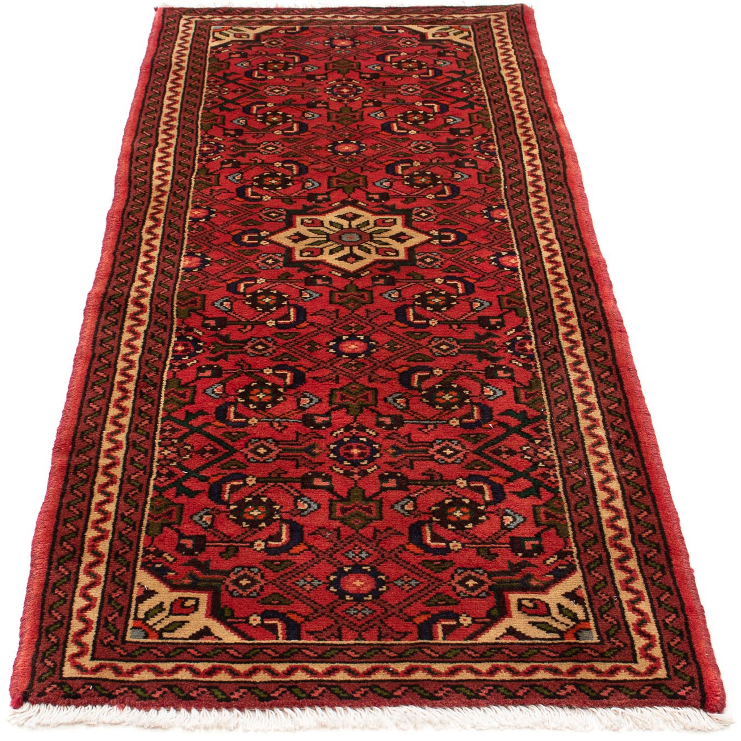 Image of morgenland Orientteppich »Perser - Nomadic - 198 x 73 cm - dunkelrot«, rechteckig, 10 mm Höhe, Wohnzimmer, Handgeknüpft, Einzelstück mit Zertifikat bei Ackermann Versand Schweiz