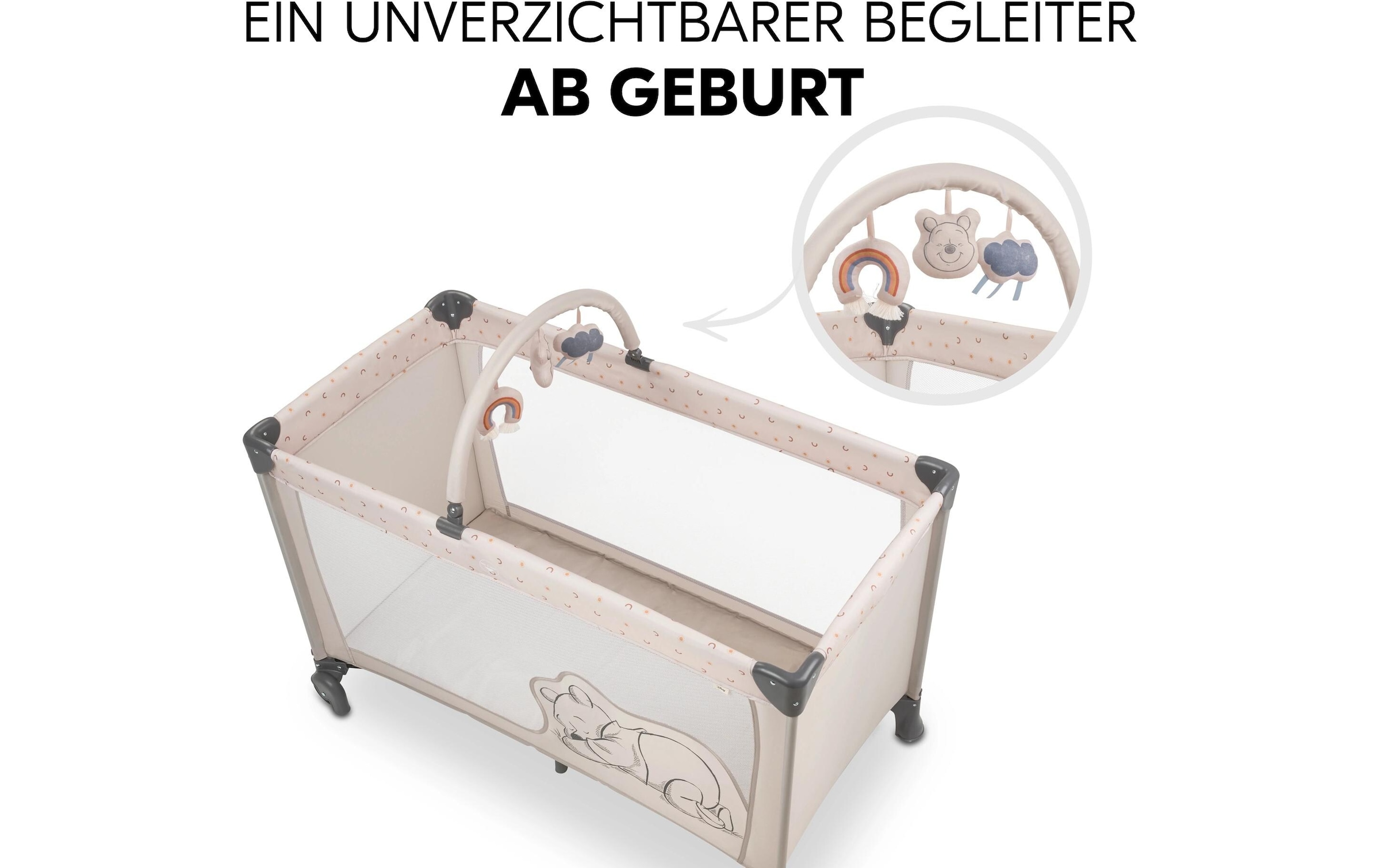 Hauck Lit de voyage pour bébé »Dream N Play Go Pooh Rainbow«