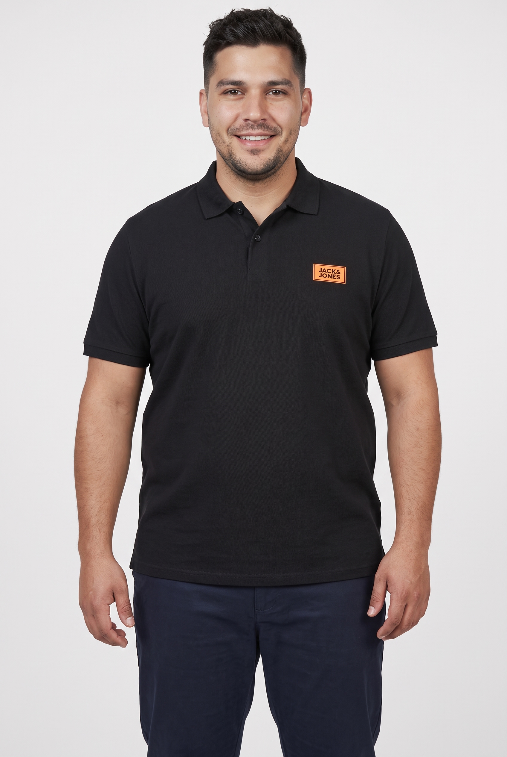 Image of Jack & Jones PlusSize Poloshirt "JJRUSH POLO SS PLS" Baumwolle, regular fit