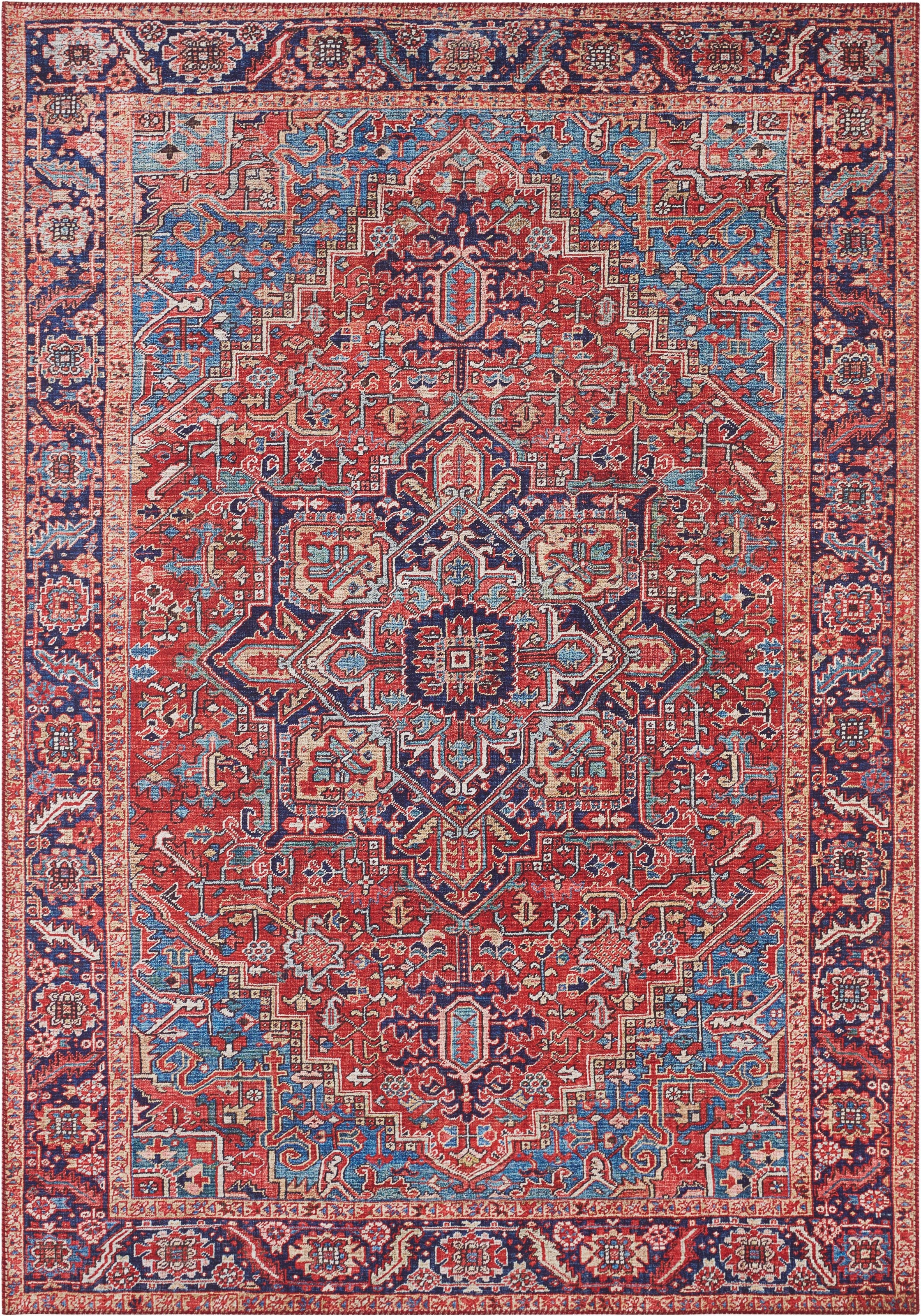 Image of NOURISTAN Teppich »Amata«, rechteckig, 5 mm Höhe, Klassischer Teppich, Orient Optik, Vintage Design, Gekettelt, Wohnzimmer, Schlafzimmer, Robust, Pflegeleicht bei Ackermann Versand Schweiz