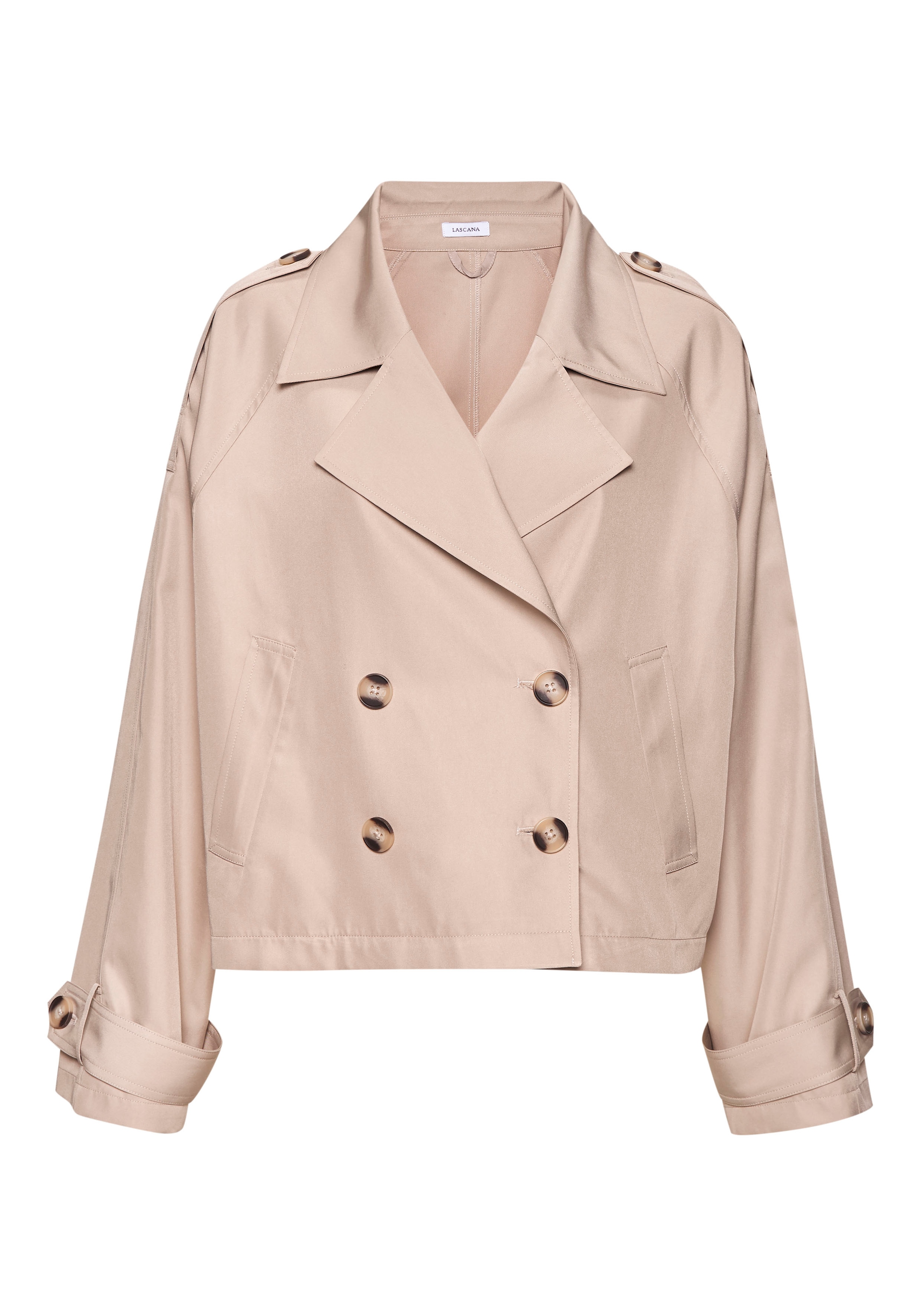 LASCANA Kurzjacke »Amira« im Trench-Stil, Trenchjacke, Übergangsjacke, casual