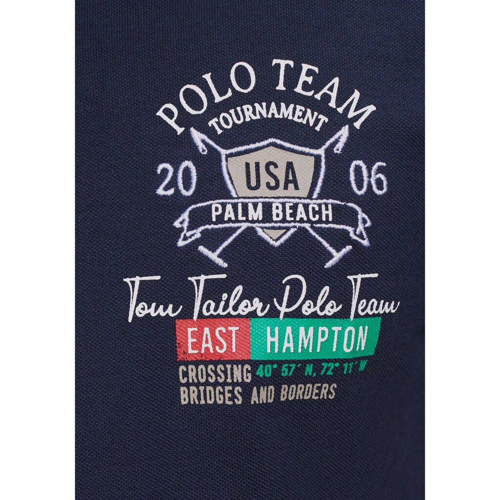 TOM TAILOR Polo Team Poloshirt, mit aufwendigen Details