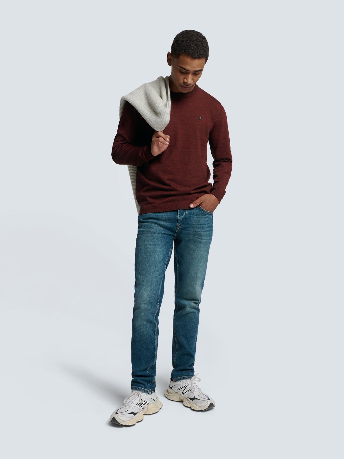 NO EXCESS Pull à col rond mit Melange Optik