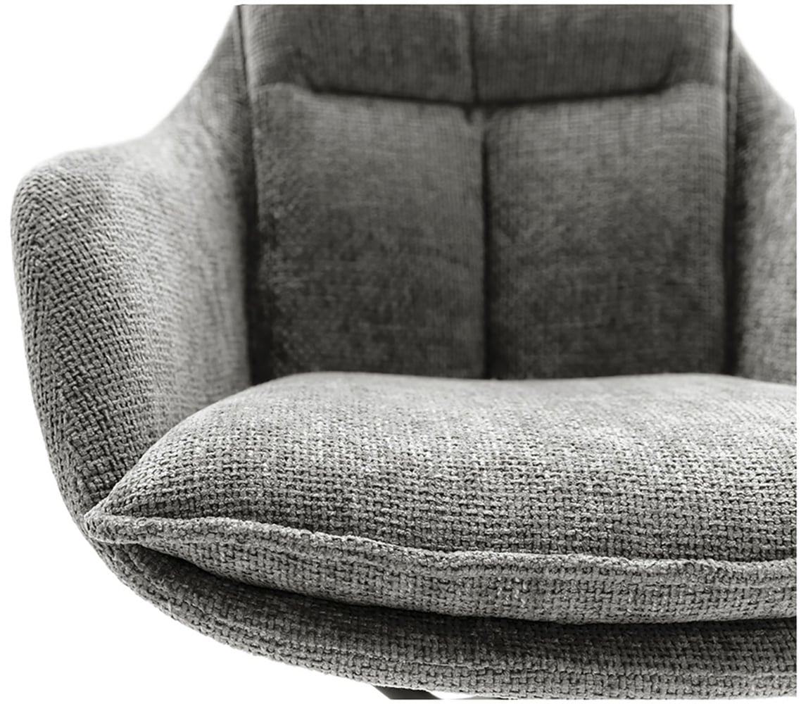 MCA furniture Esszimmerstuhl »PARKER«, Strukturstoff, (2er-Set), drehbar 360°, Dreh- & Schwingfunktion, Belastbarkeit 120 kg