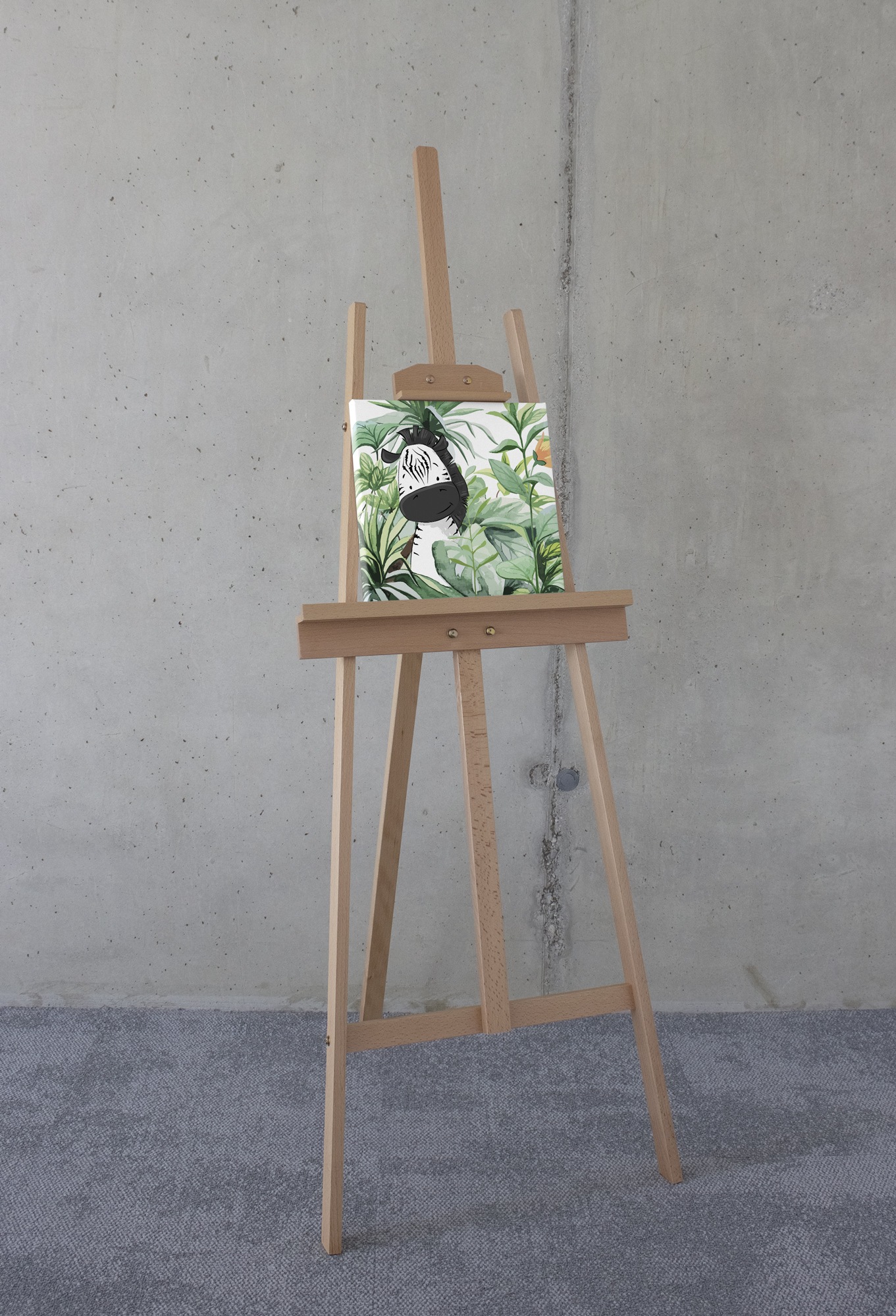 Komar Leinwandbild »Lost Zebra - Grösse 30 x 30 cm«, Natur, (1 St.), Keilrahmenbild mi Echtholzrahmen