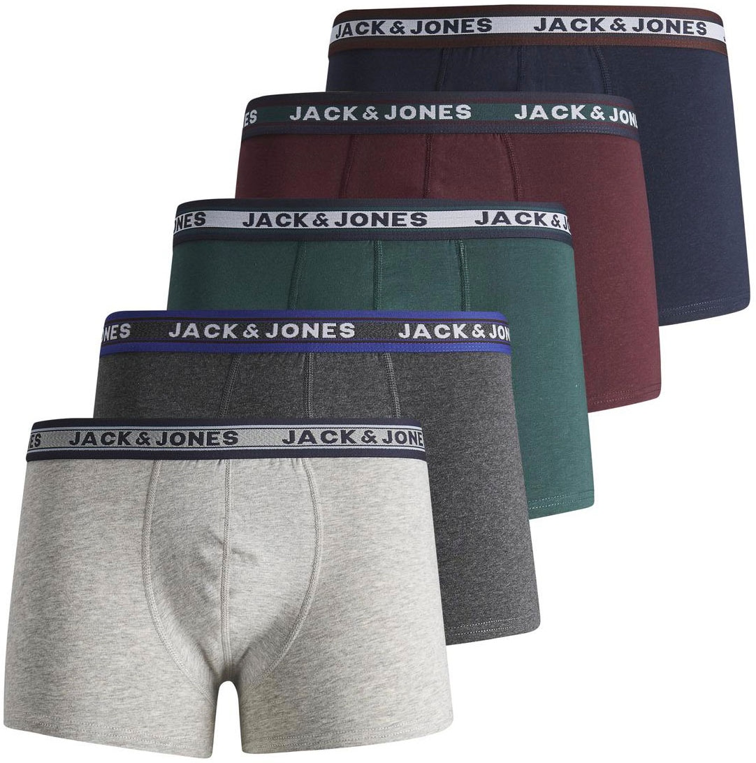 Jack & Jones Junior Trunk »JACOLIVER eng anliegend mit elastischem Bund« Packung, 5 Stk. meliert, modisch, eng, Jersey