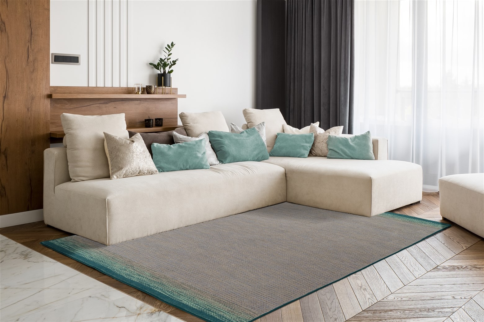 Padiro Tapis »Twice 325« Rectangulaire 13 mm Höhe Handgearbeitet, Naturteppich, beidseitig verwendbar