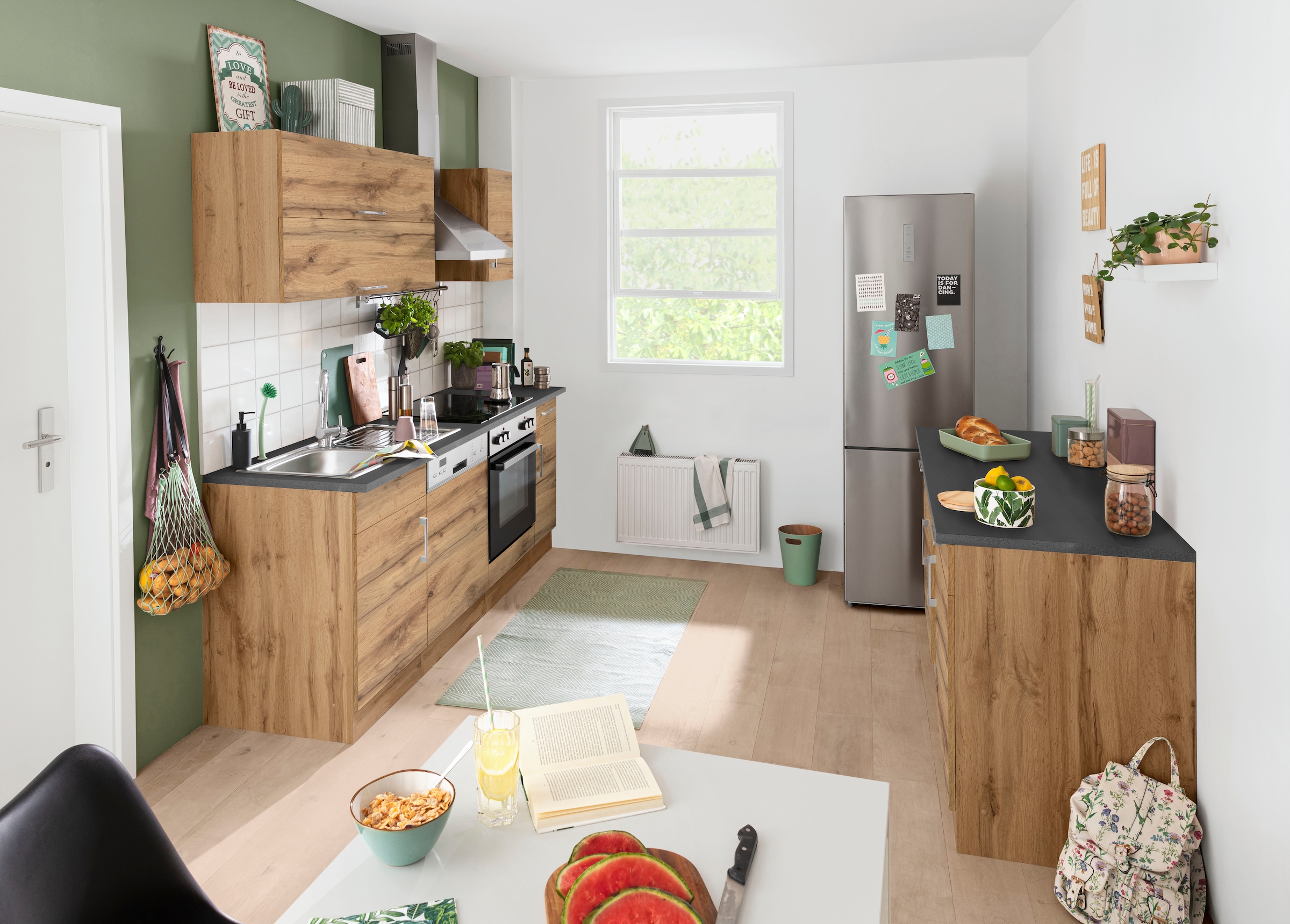 KOCHSTATION Kitchenette »KS-Colmar« sans appareils électriques, largeur 210 cm