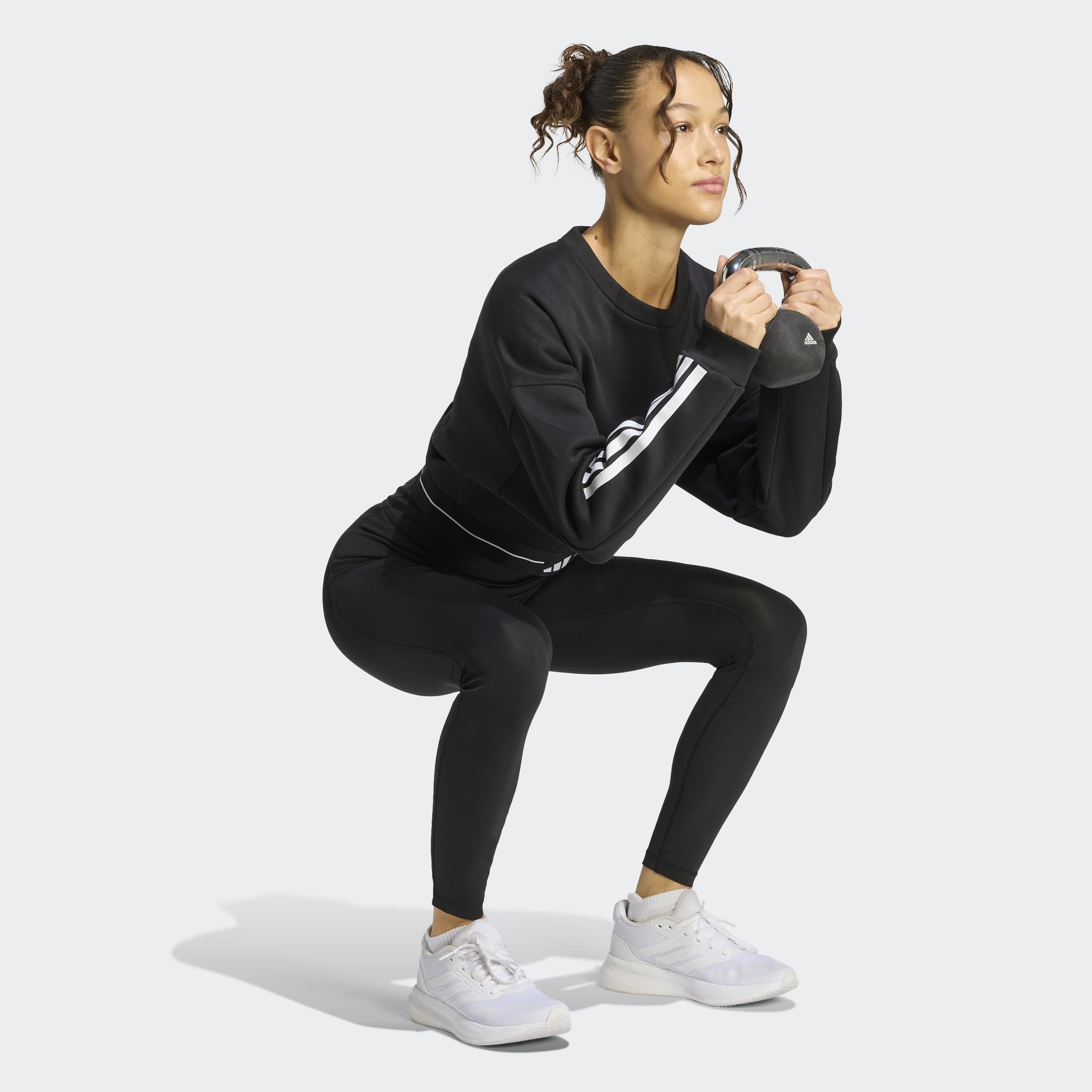 adidas Performance Sweat-shirt »HYPERGLAM MIT 3-STREIFEN UND RUNDHALSAUSSCHNITT«
