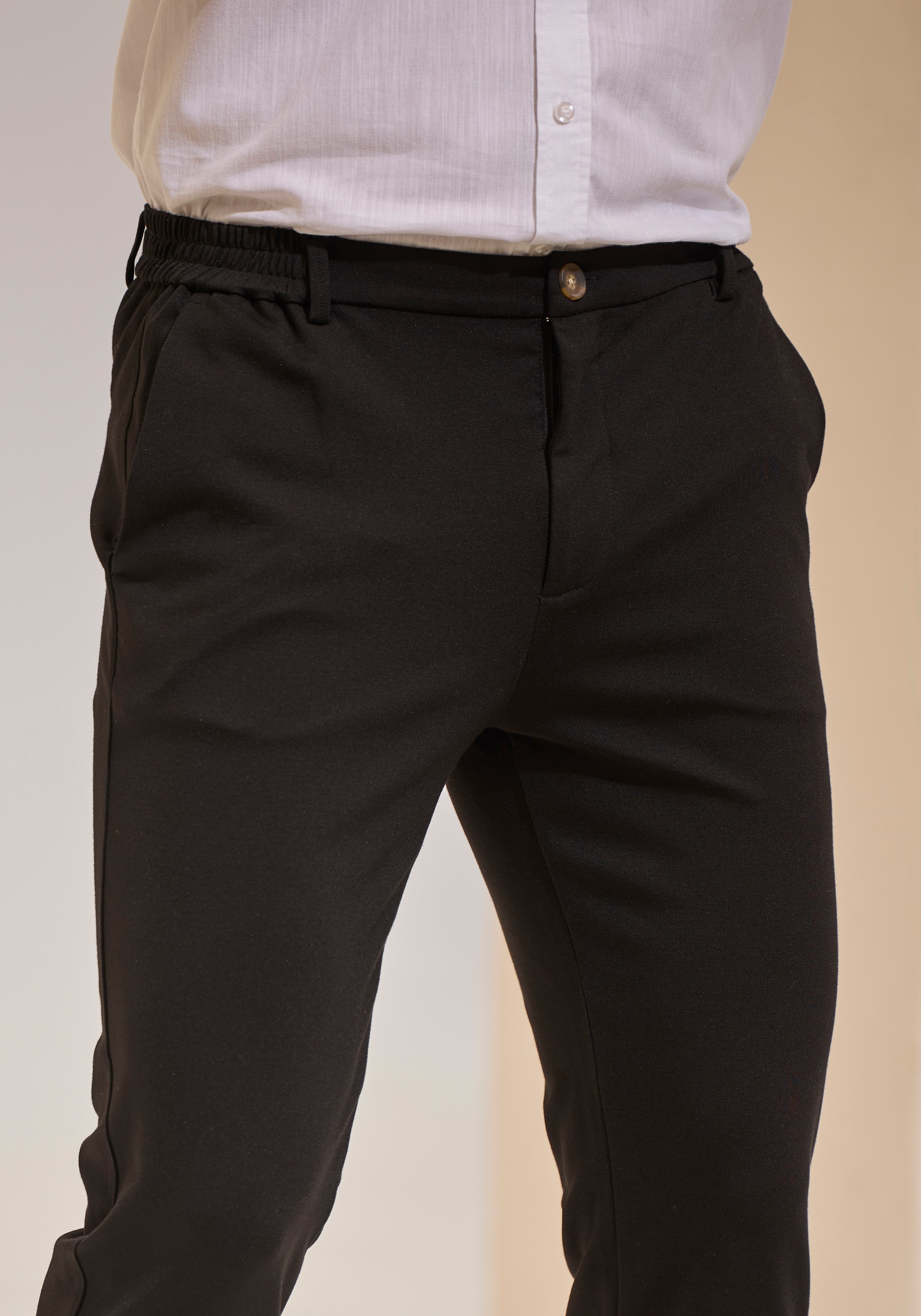 H.I.S Stoffhose », Dehnbund-Hose mit seitlichem Gummizug, auch in grossen Grössen«  Komfortbund - besonders bequem