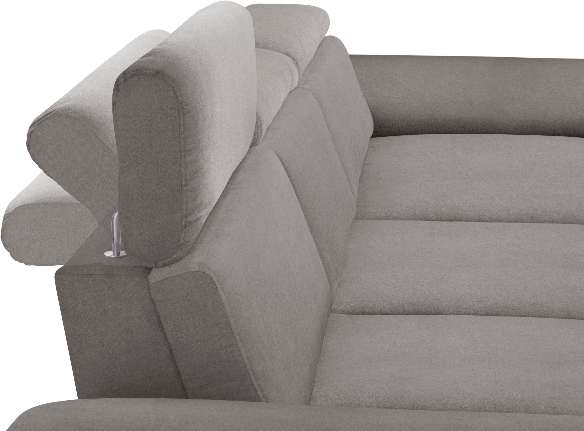 sit&more Ecksofa »Scorpio L-Form«, inklusive Sitztiefenverstellung, wahlweise mit Kopfverstellung