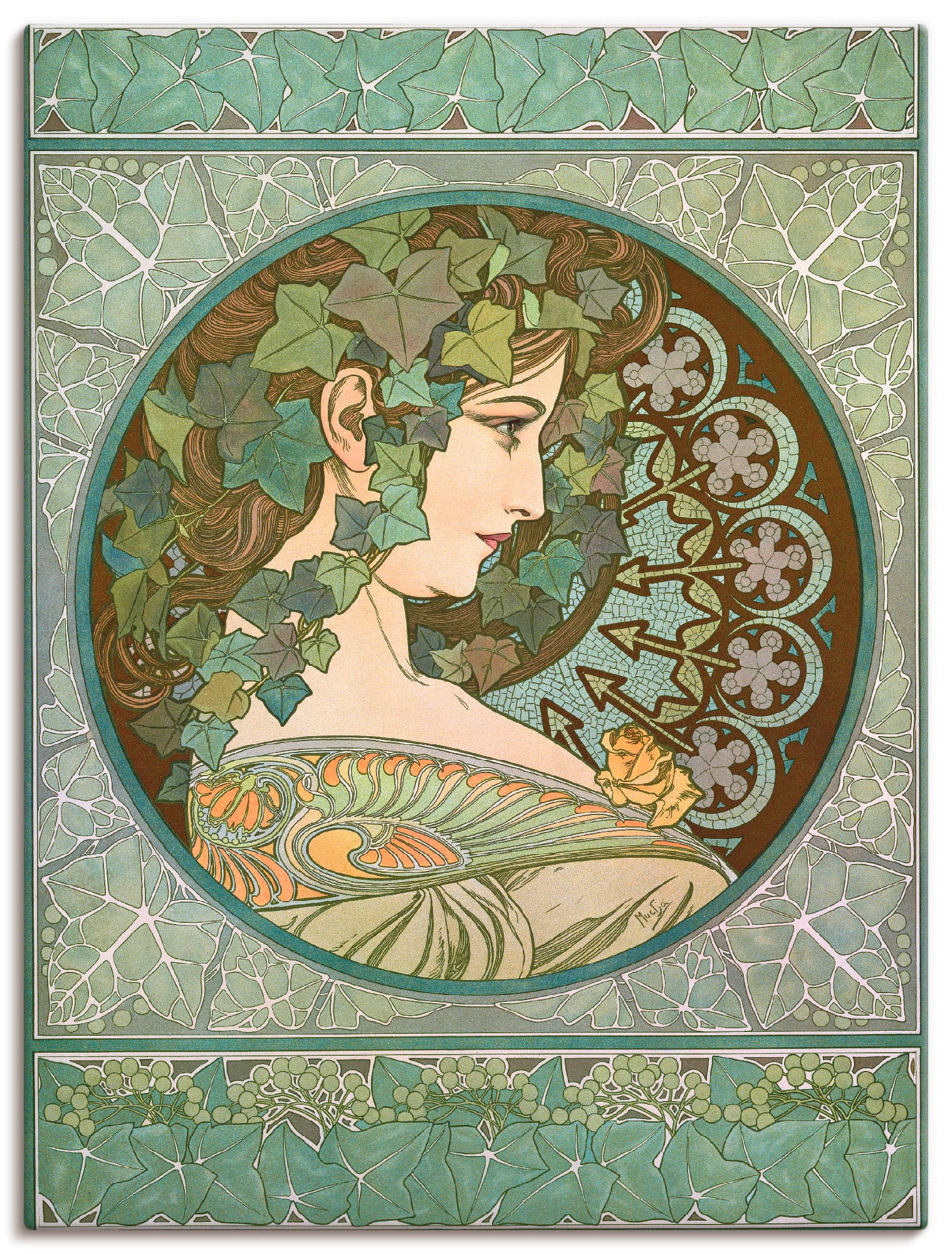Image of Artland Wandbild »Efeu, 1901«, Frau, (1 St.), in vielen Grössen & Produktarten -Leinwandbild, Poster, Wandaufkleber / Wandtattoo auch für Badezimmer geeignet bei Ackermann Versand Schweiz