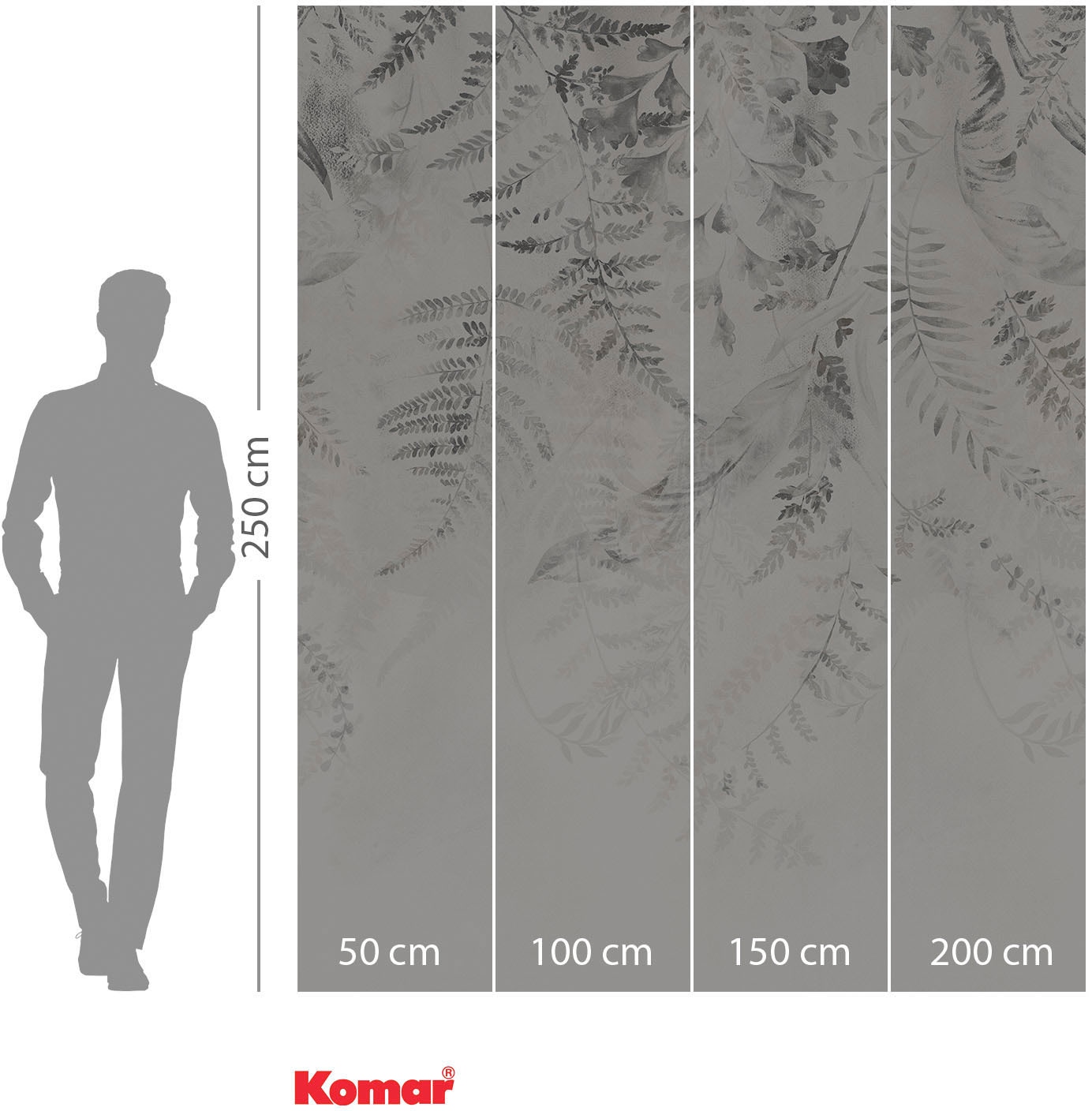 Komar Papier peint intissé »Digitaldruck Vlies -  Illuminating Ivy - Grösse 200 x 250 cm« imprimé Wohnzimmer, Schlafzimmer