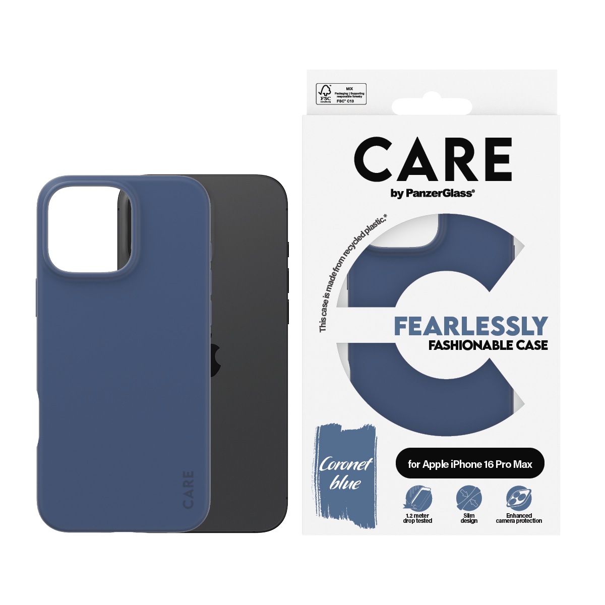Image of CARE by PanzerGlass Handyhülle "Fearlessly Fashionable Case für Apple iPhone 16 Pro Max" Smartphones Backcover, Schutzhülle, Handyschutzhülle, Case, Schutzcase, stossfest