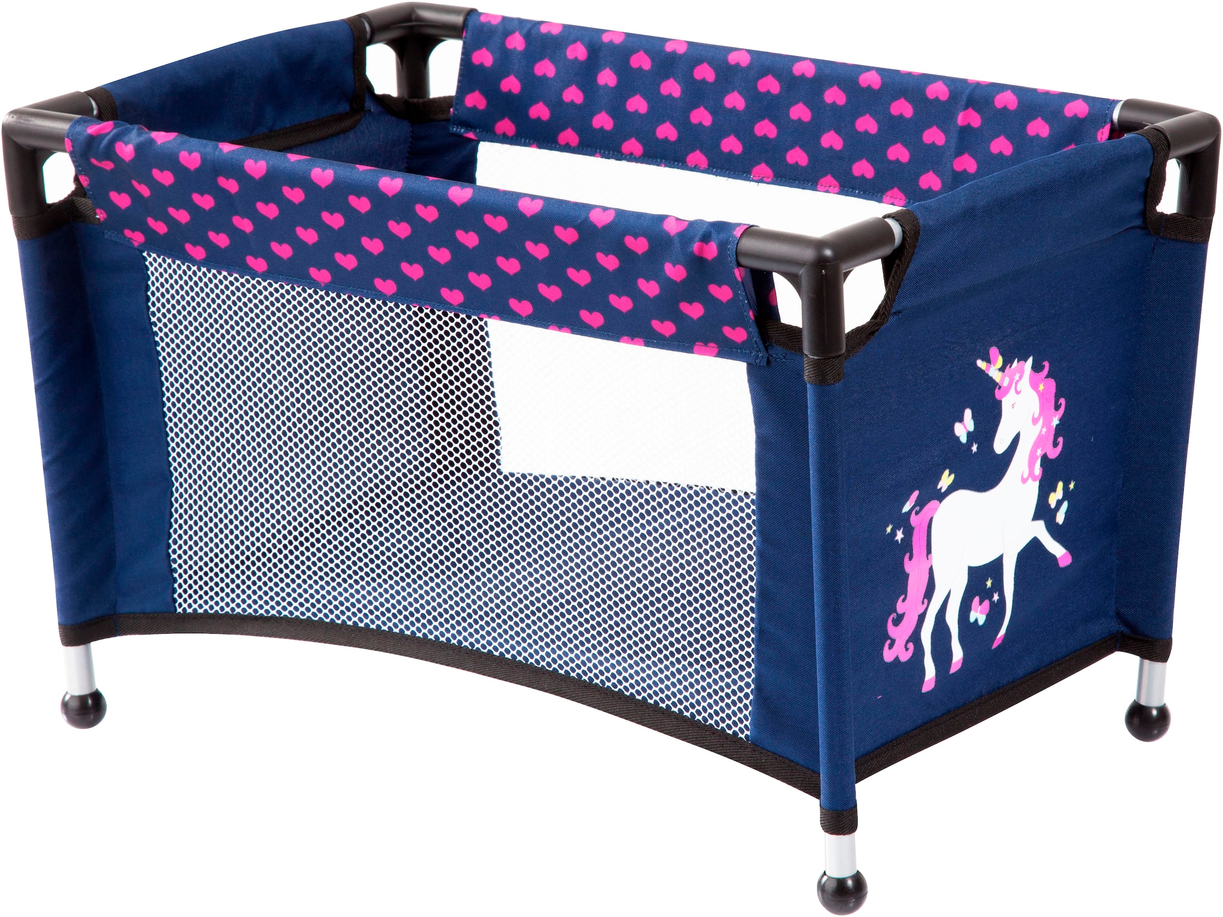 Bayer Kombi-Puppenwagen »Grande« mit Reisebett, Schnuller, Geschirr und Pflegeprodukten